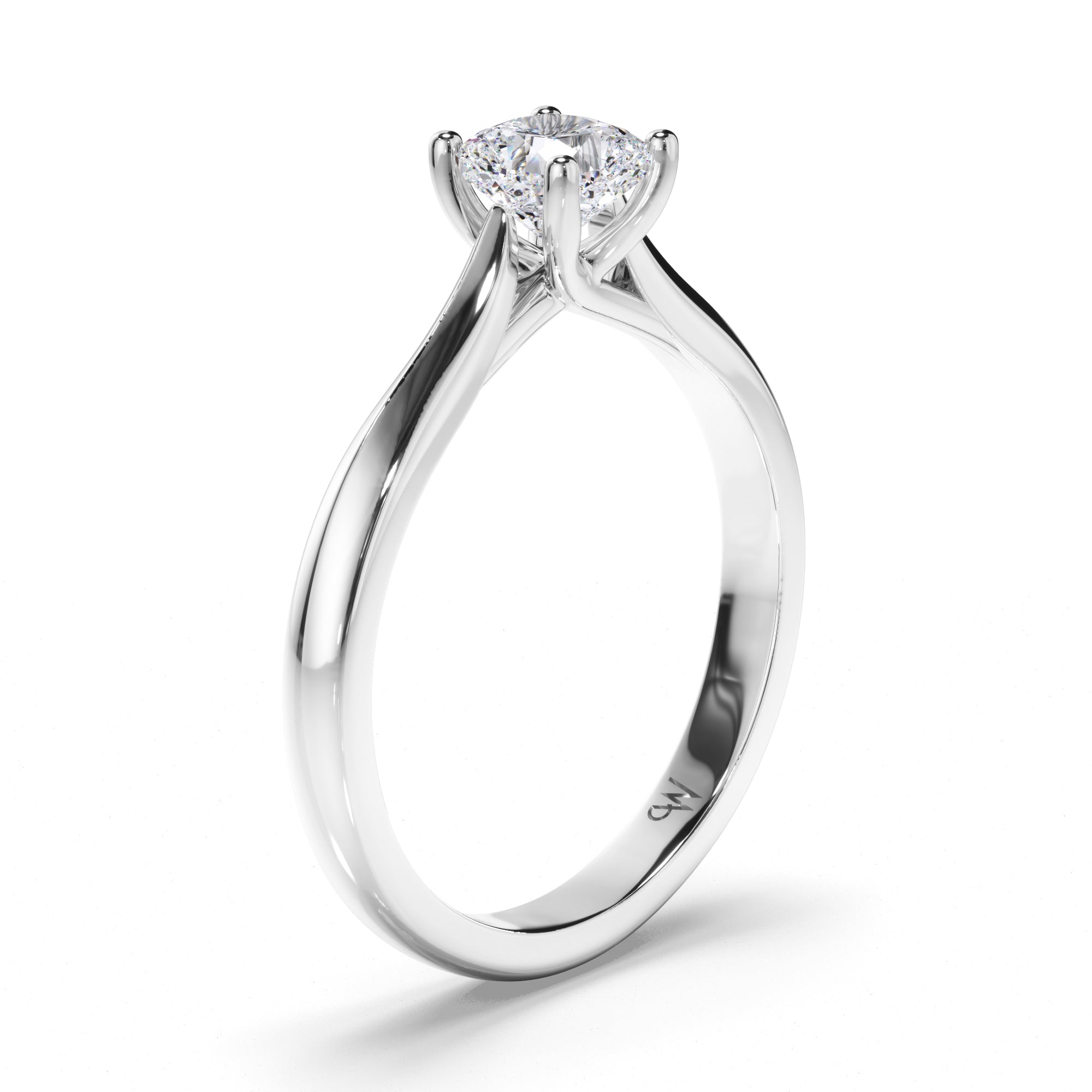 Cushion Diamond Solitaire Engagement Ring