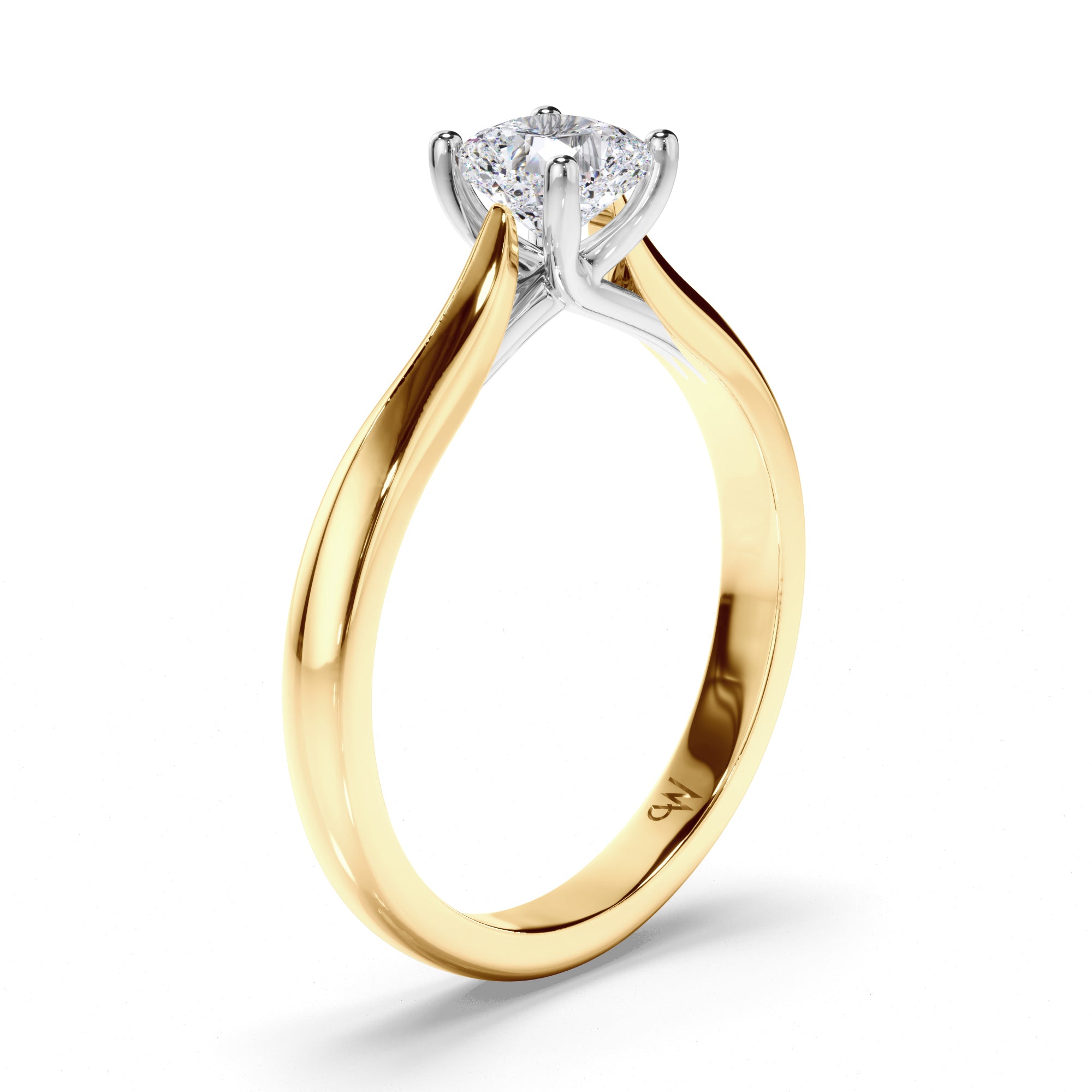 Cushion Diamond Solitaire Engagement Ring