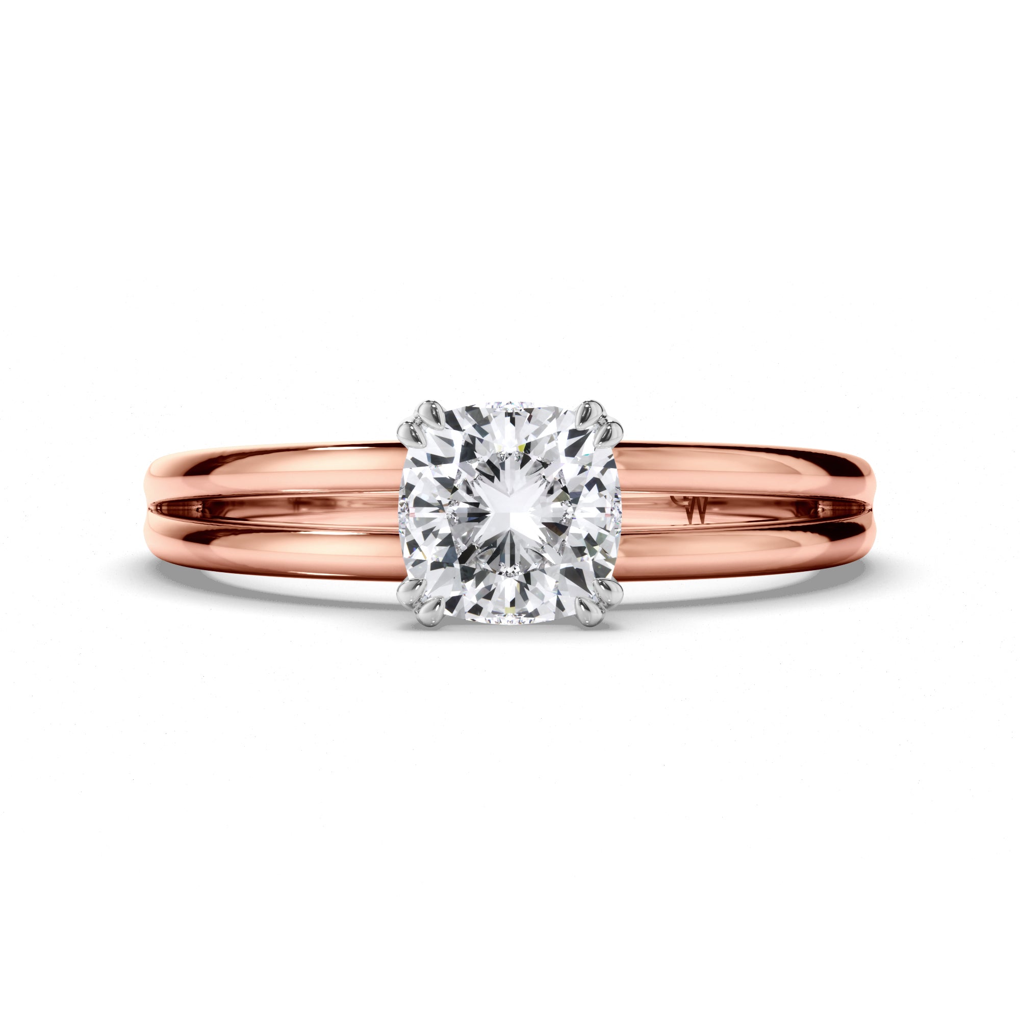 Cushion Diamond Solitaire Engagement Ring