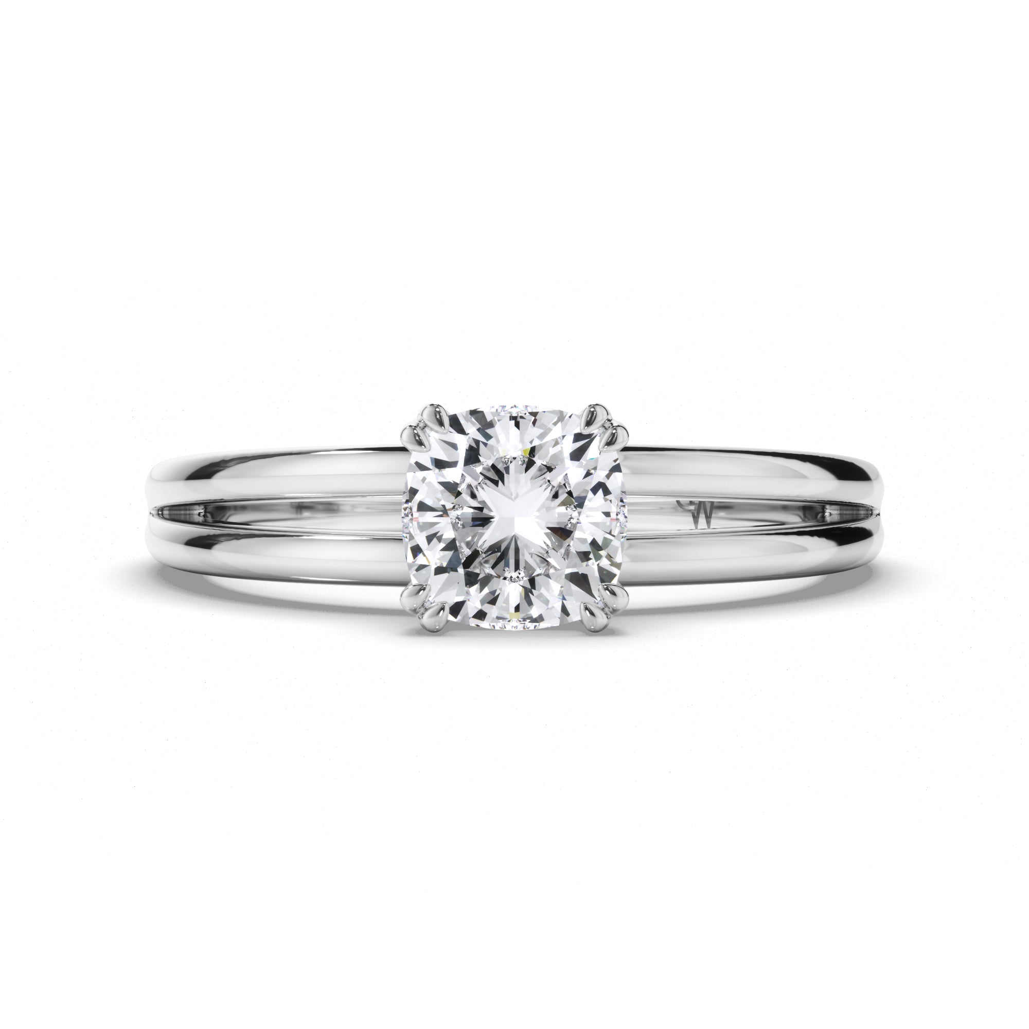 Cushion Diamond Solitaire Engagement Ring