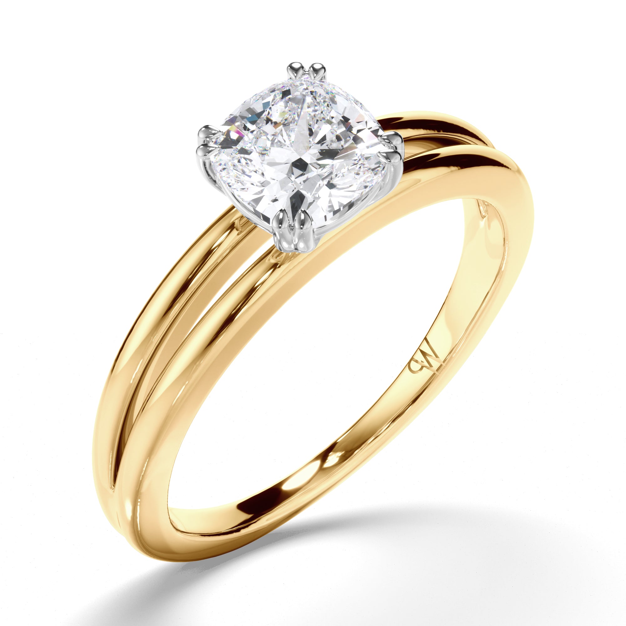 Cushion Diamond Solitaire Engagement Ring