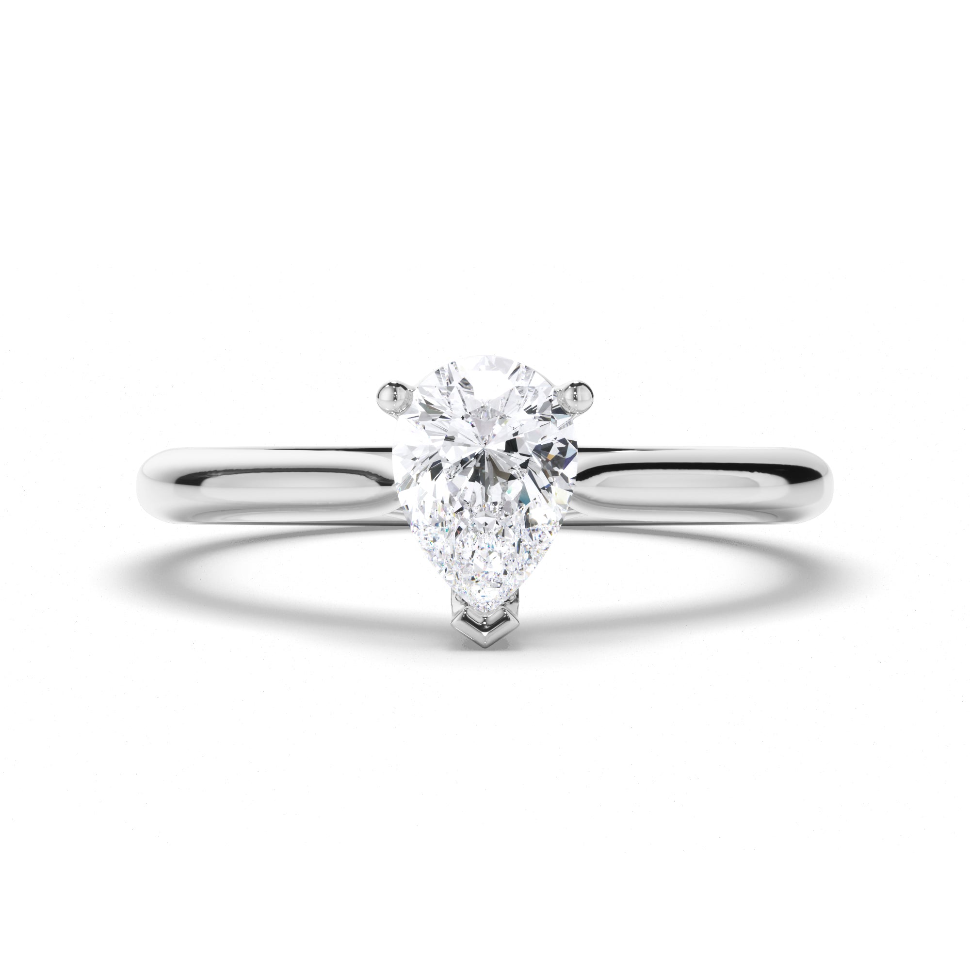 Pear Diamond Solitaire Engagement Ring
