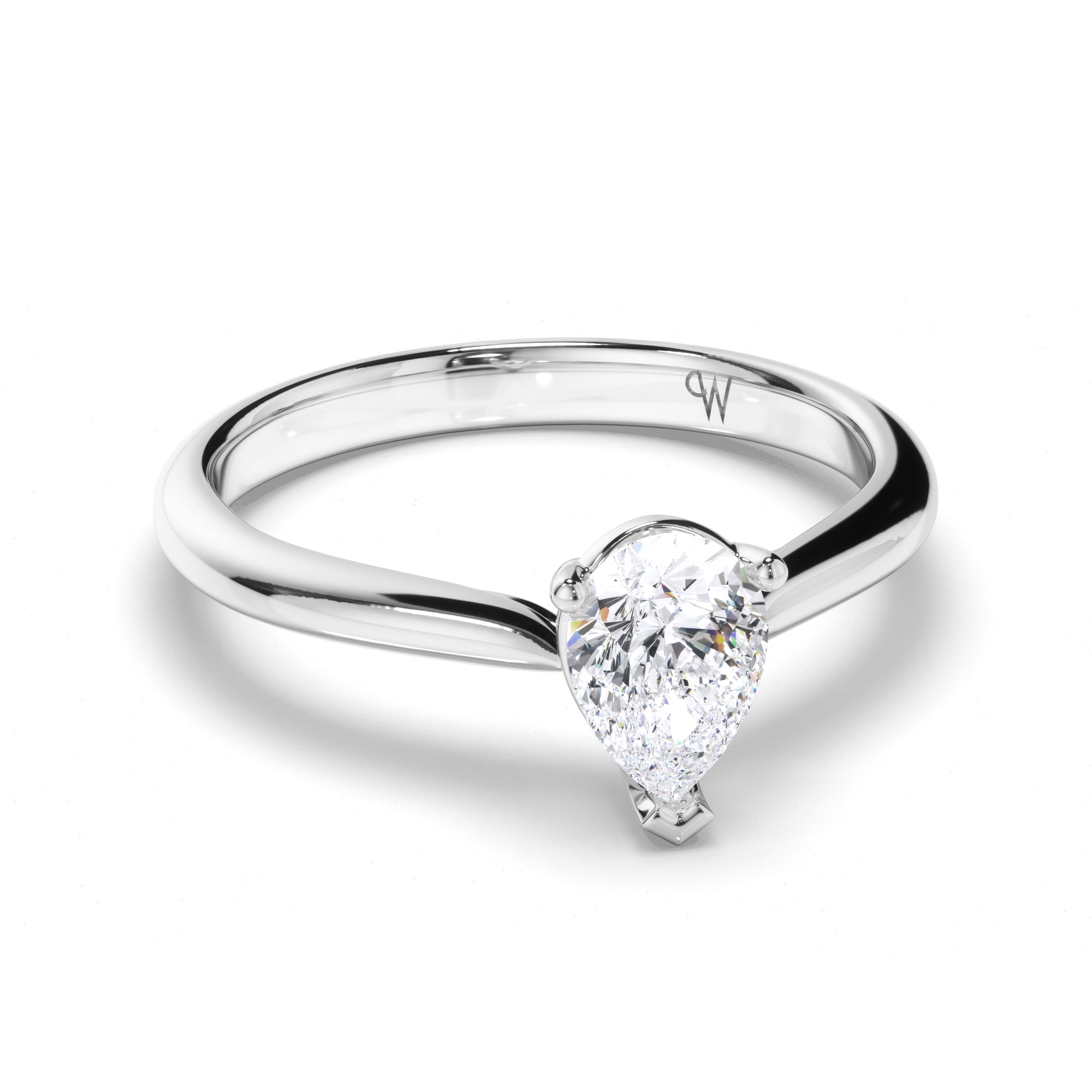 Pear Diamond Solitaire Engagement Ring