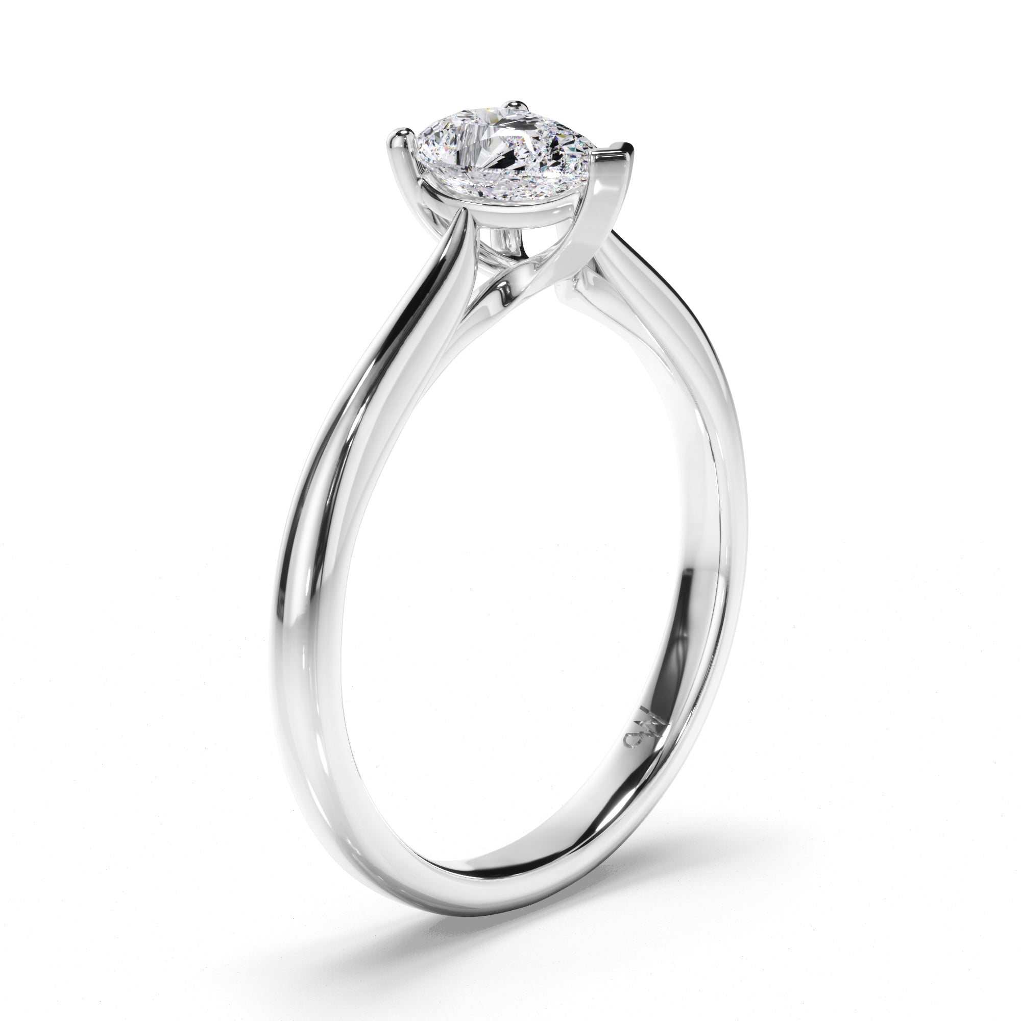 Pear Diamond Solitaire Engagement Ring