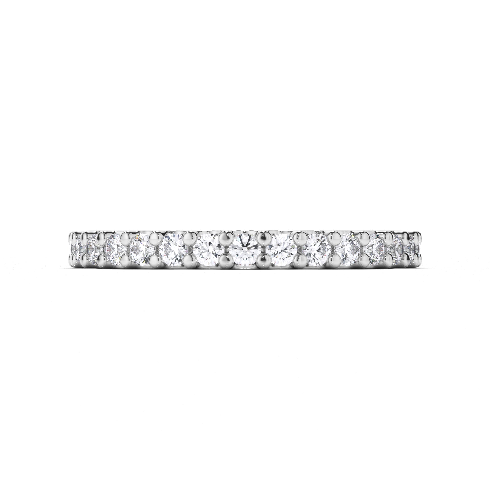 Round Brilliant Cut Claw Set Diamond Wedding Ring