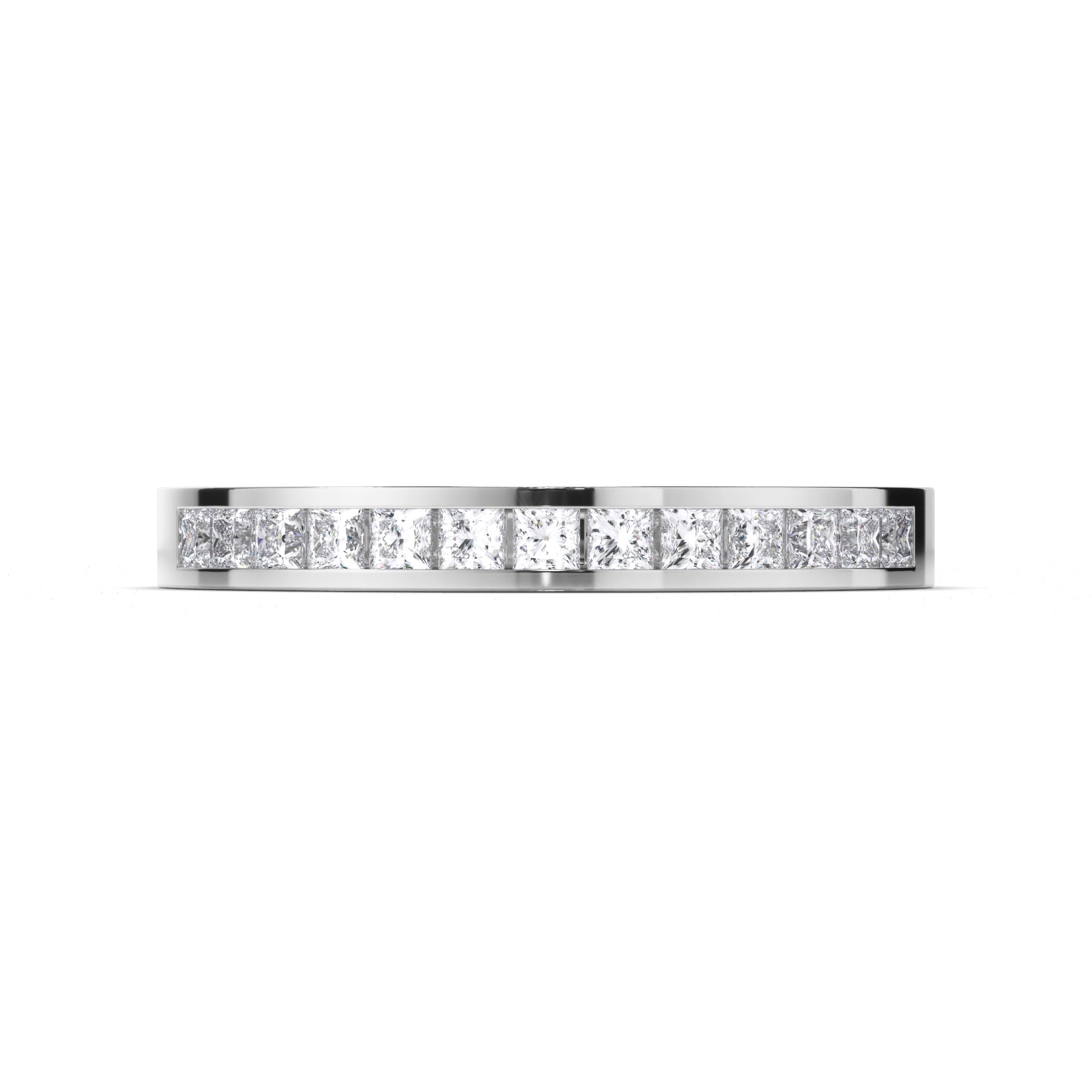 Princess Cut Channel Set Wedding Ring