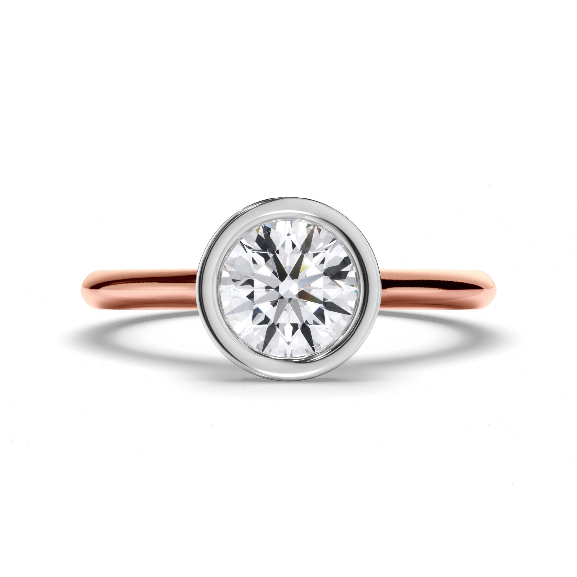 Round Diamond Bezel Set Engagement Ring