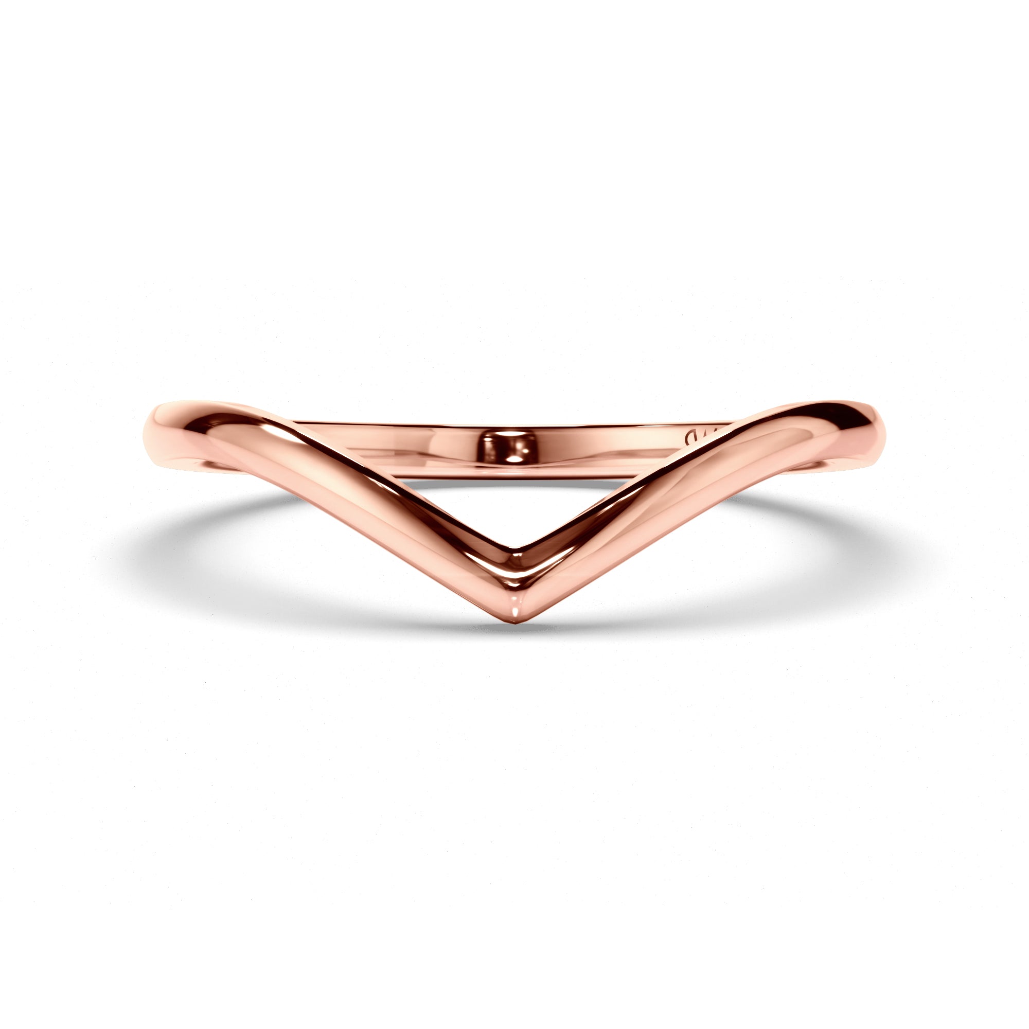 V-Shape Curved Wedding Ring