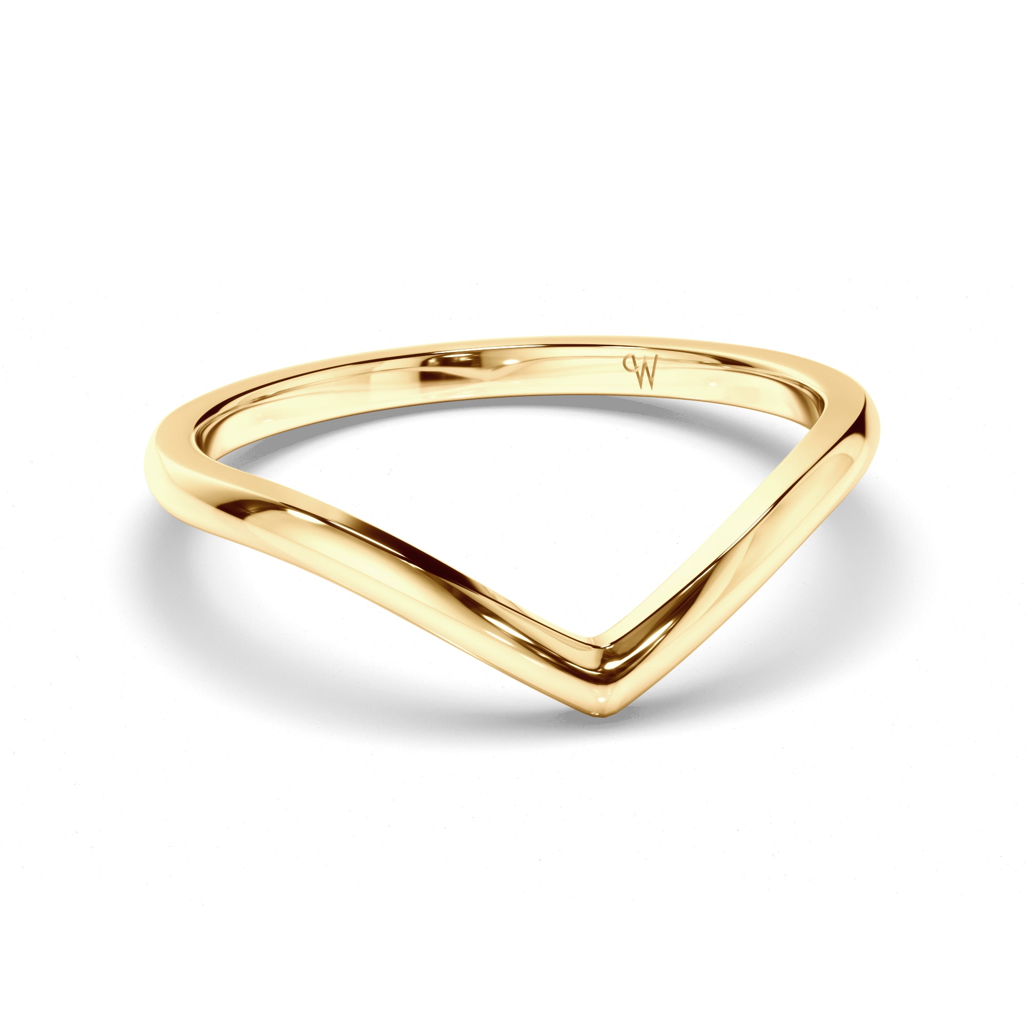 V-Shape Curved Wedding Ring