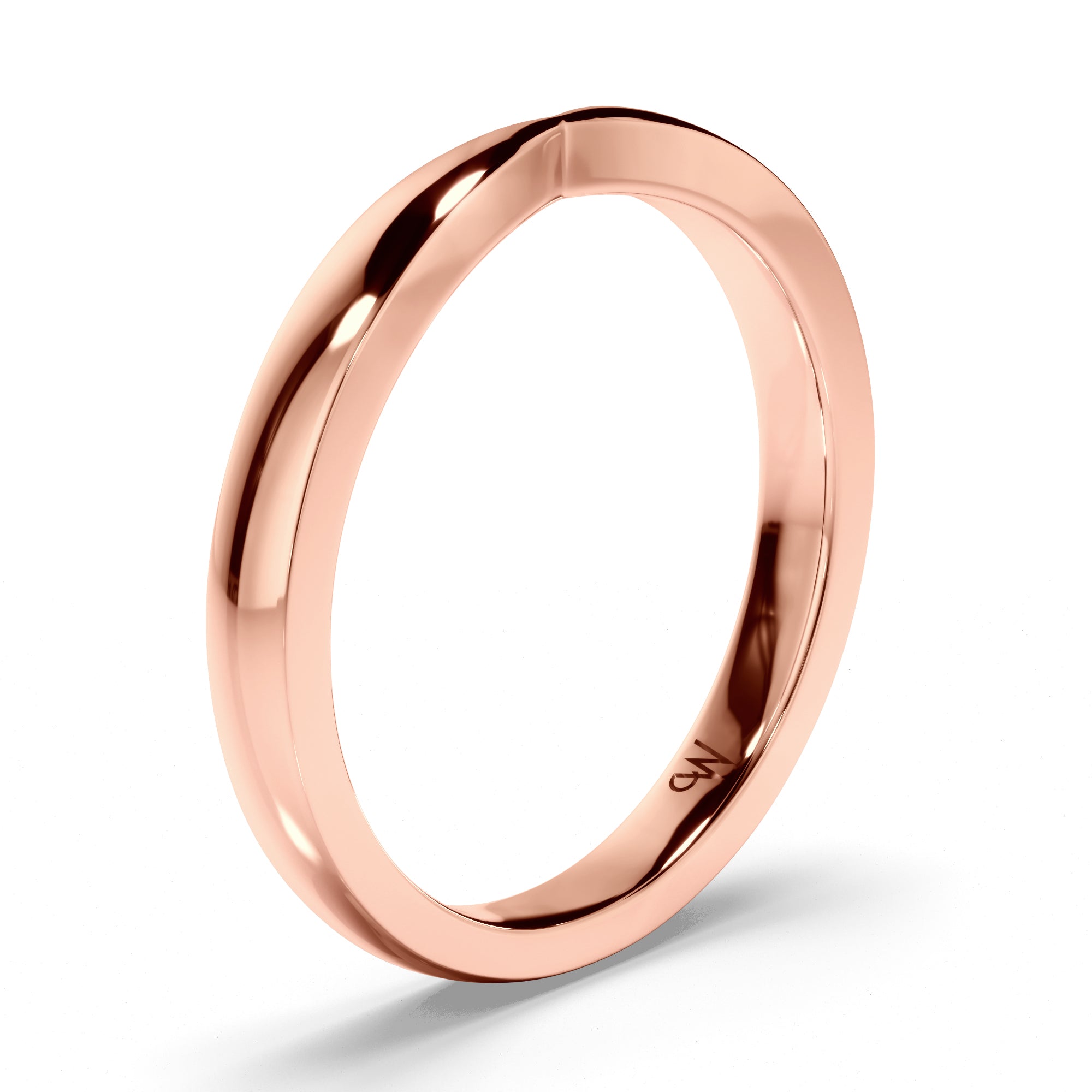 Pinched Plain Wedding Ring