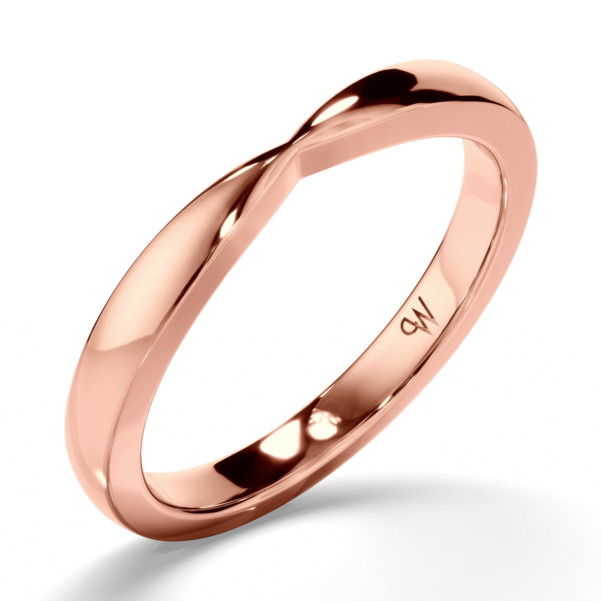 Pinched Plain Wedding Ring