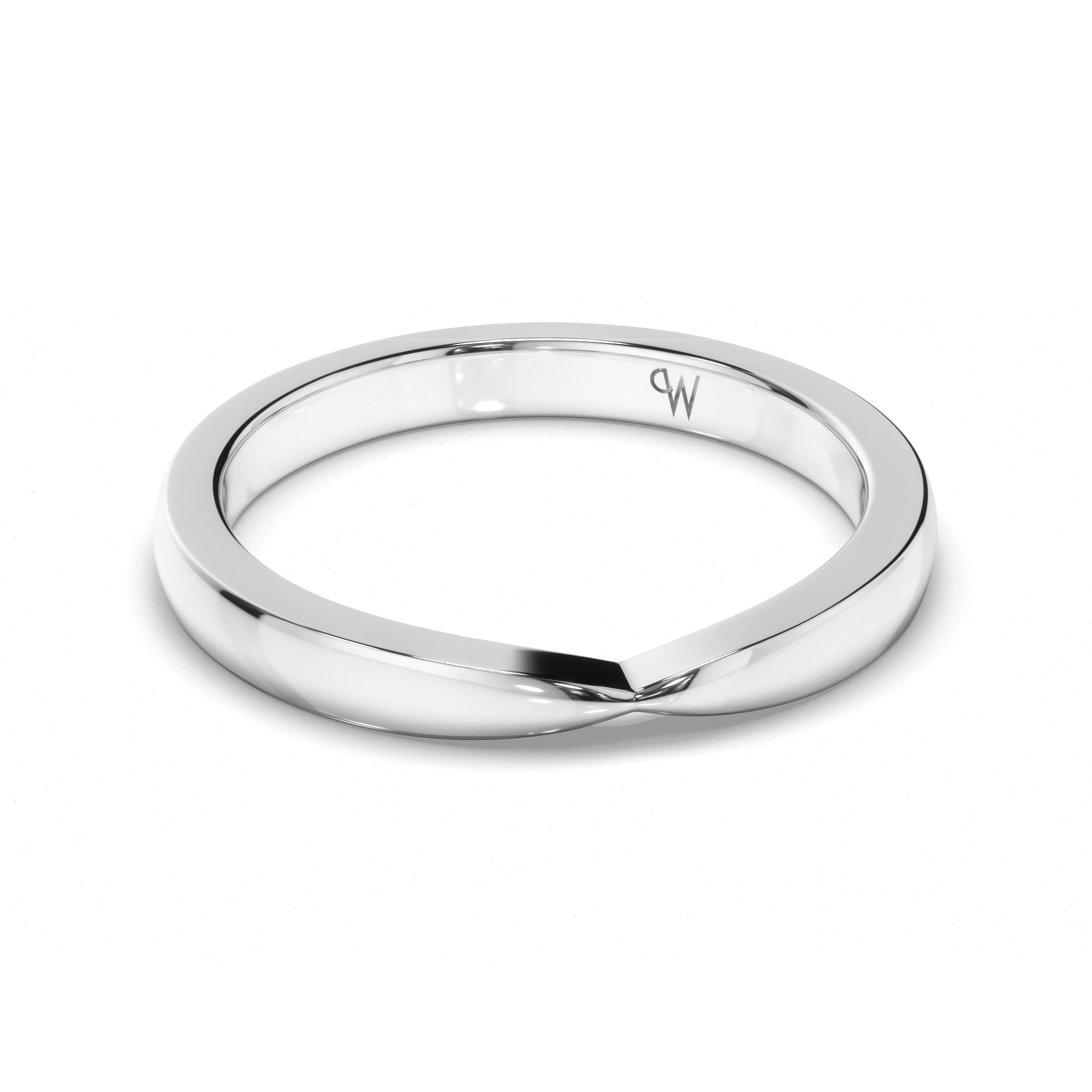 Pinched Plain Wedding Ring