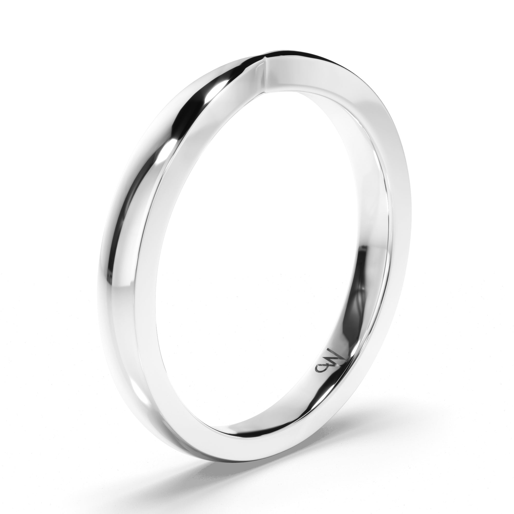 Pinched Plain Wedding Ring