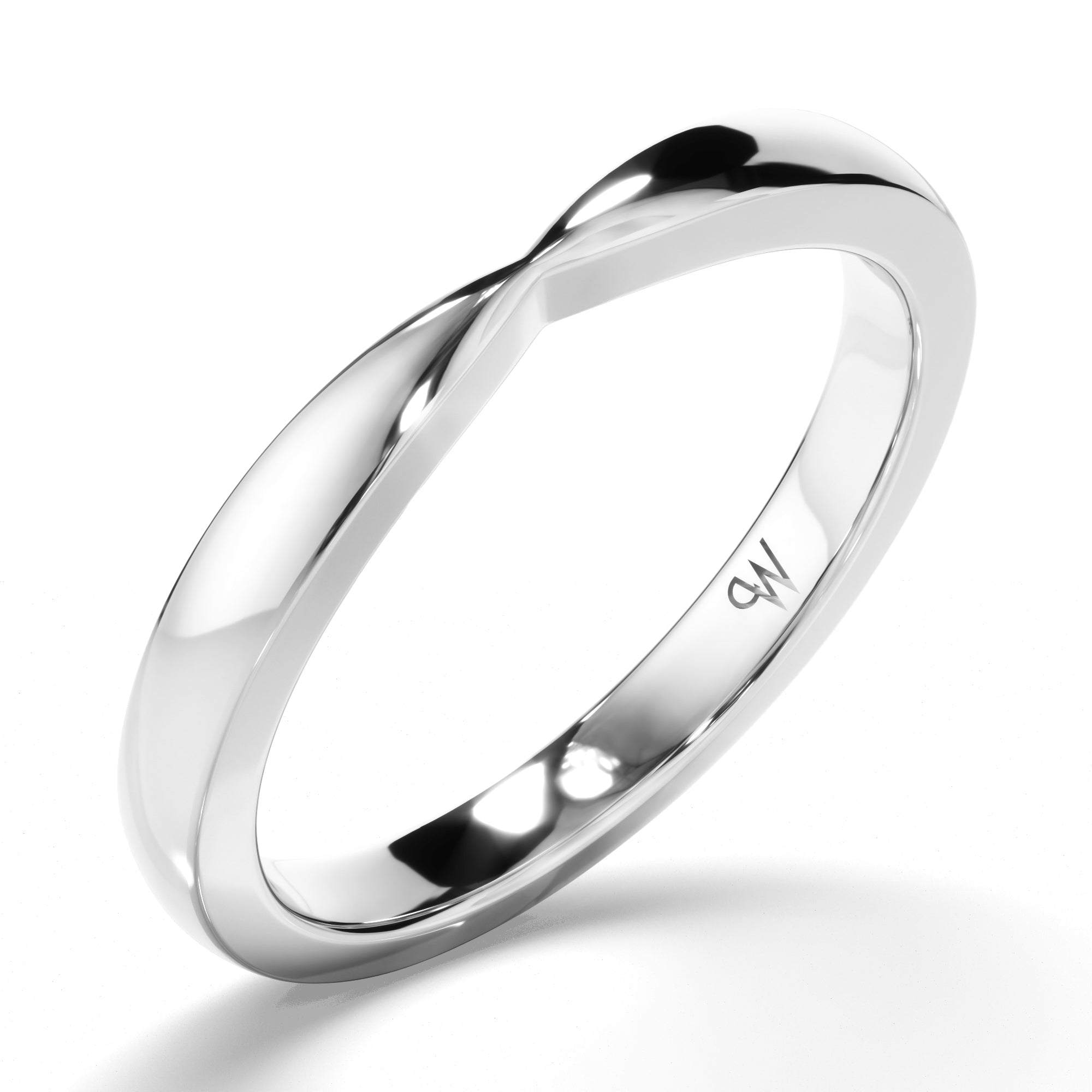 Pinched Plain Wedding Ring