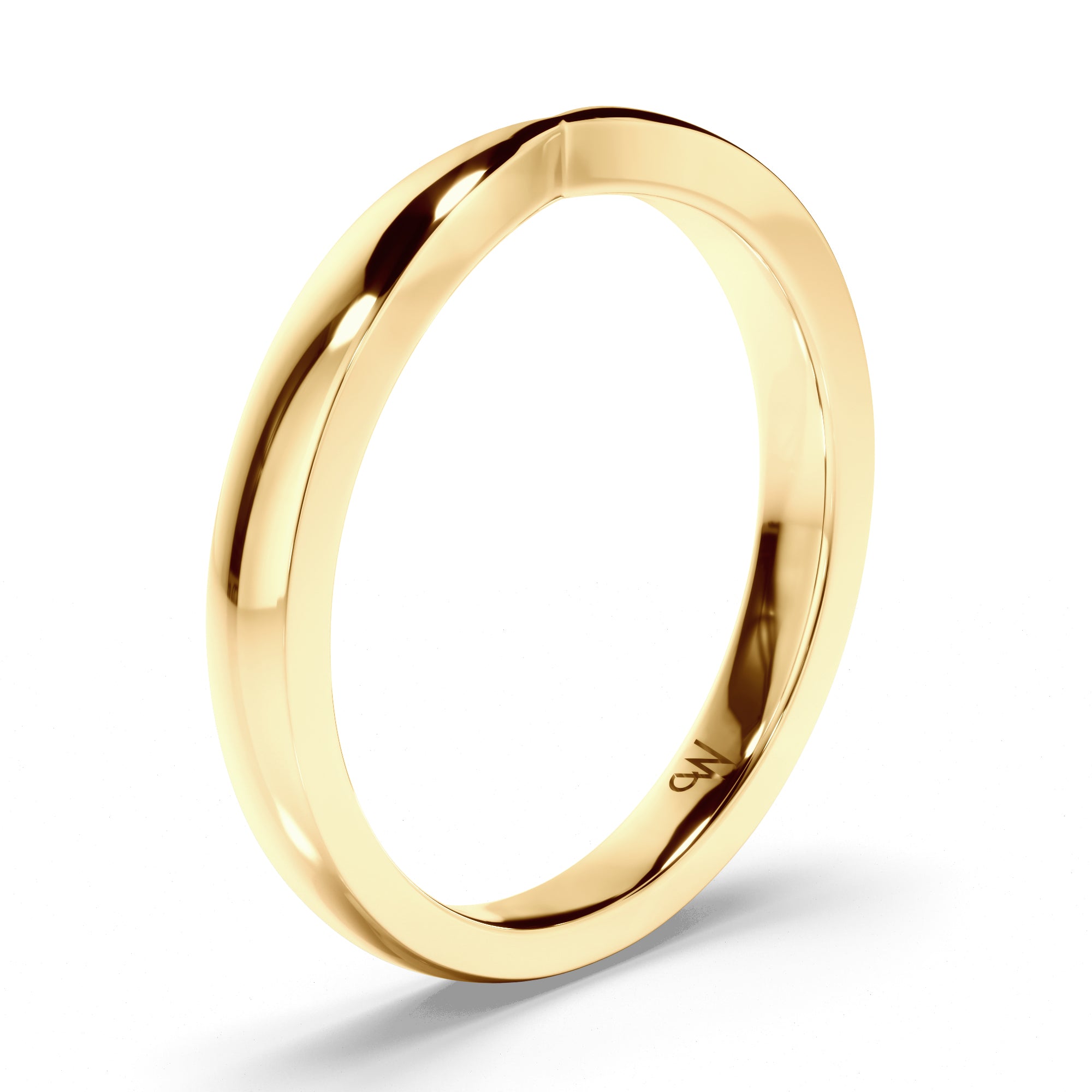 Pinched Plain Wedding Ring