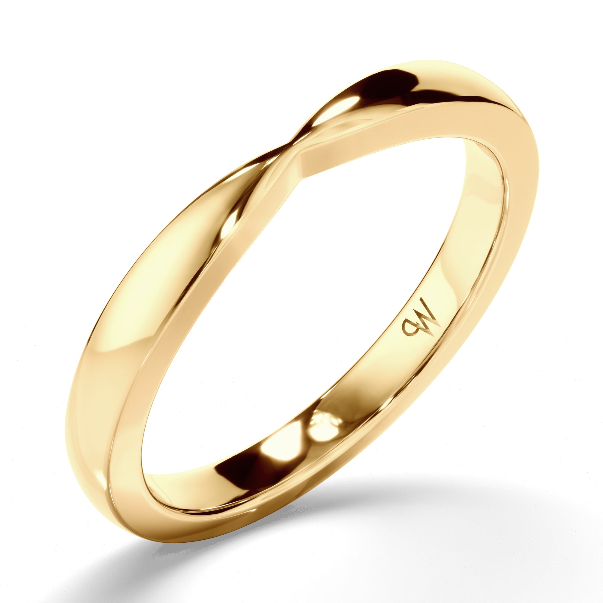 Pinched Plain Wedding Ring