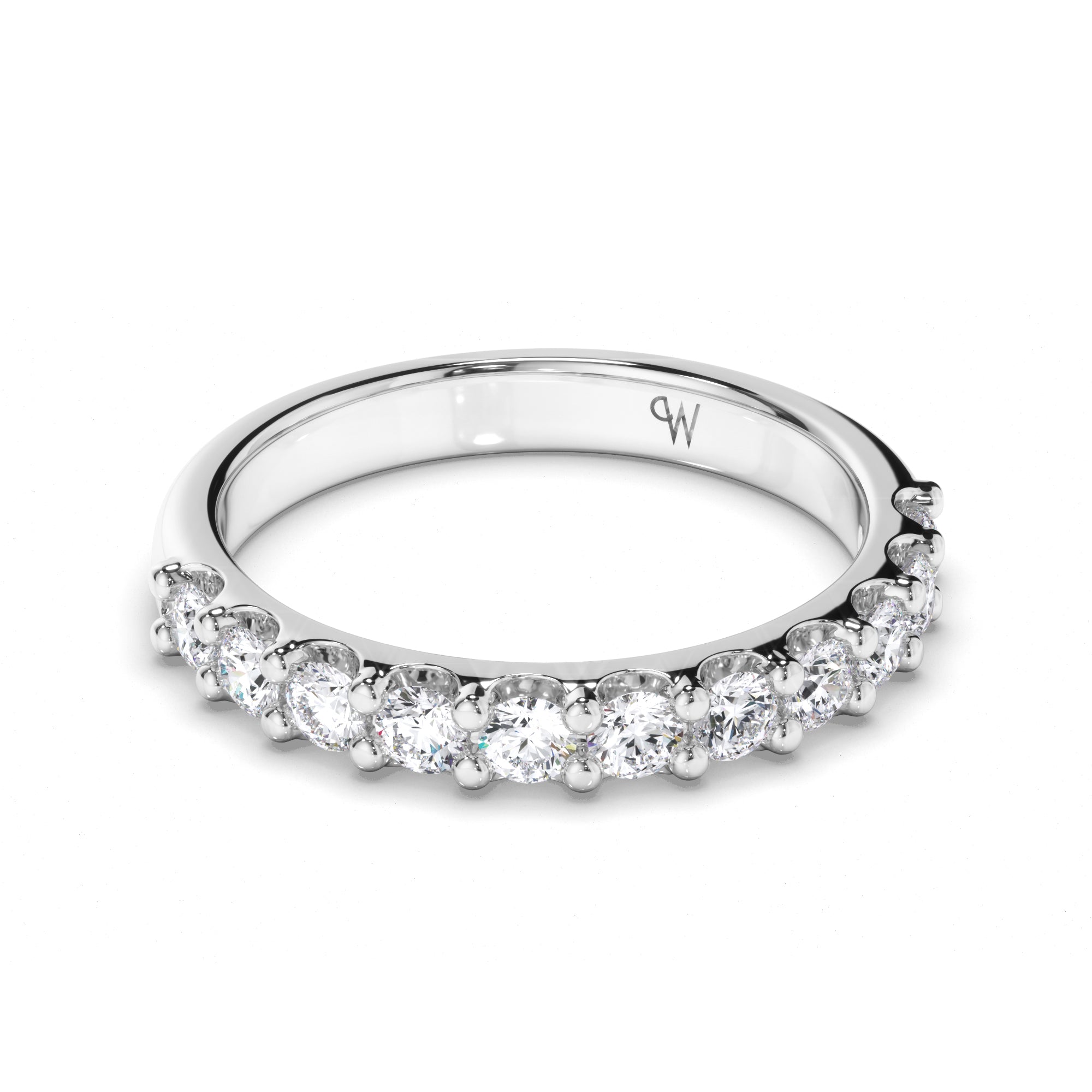 Brilliant Cut Claw Set Diamond Wedding Ring