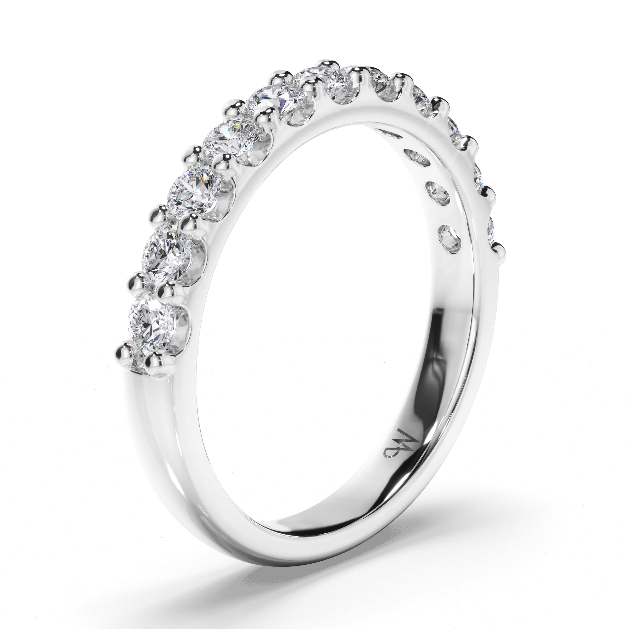 Brilliant Cut Claw Set Diamond Wedding Ring