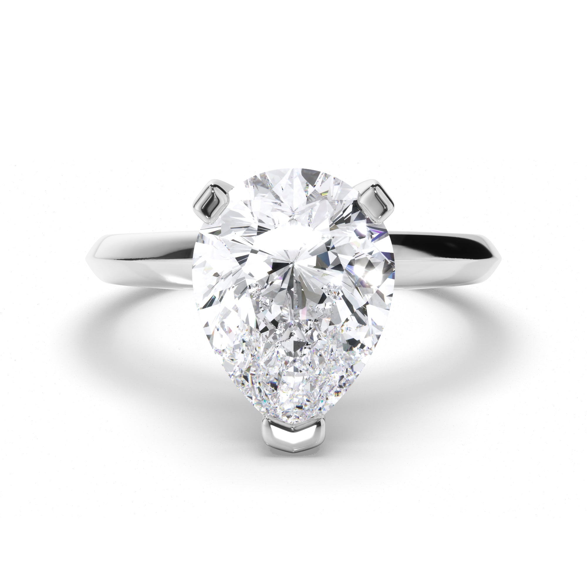 Pear Diamond Solitaire Engagement Ring