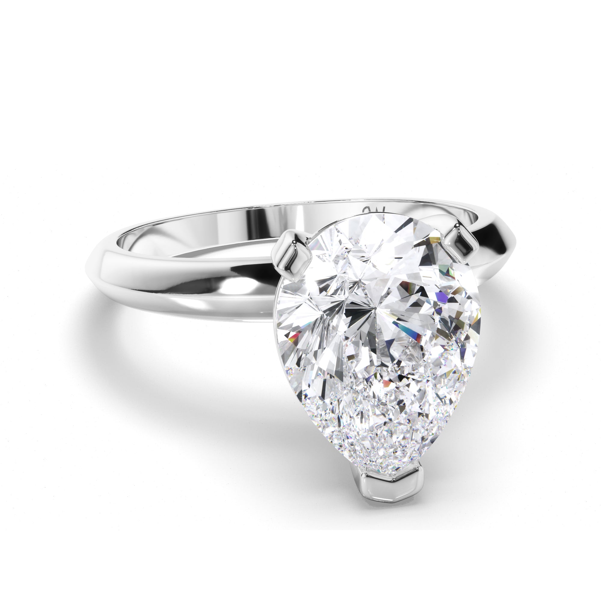 Pear Diamond Solitaire Engagement Ring