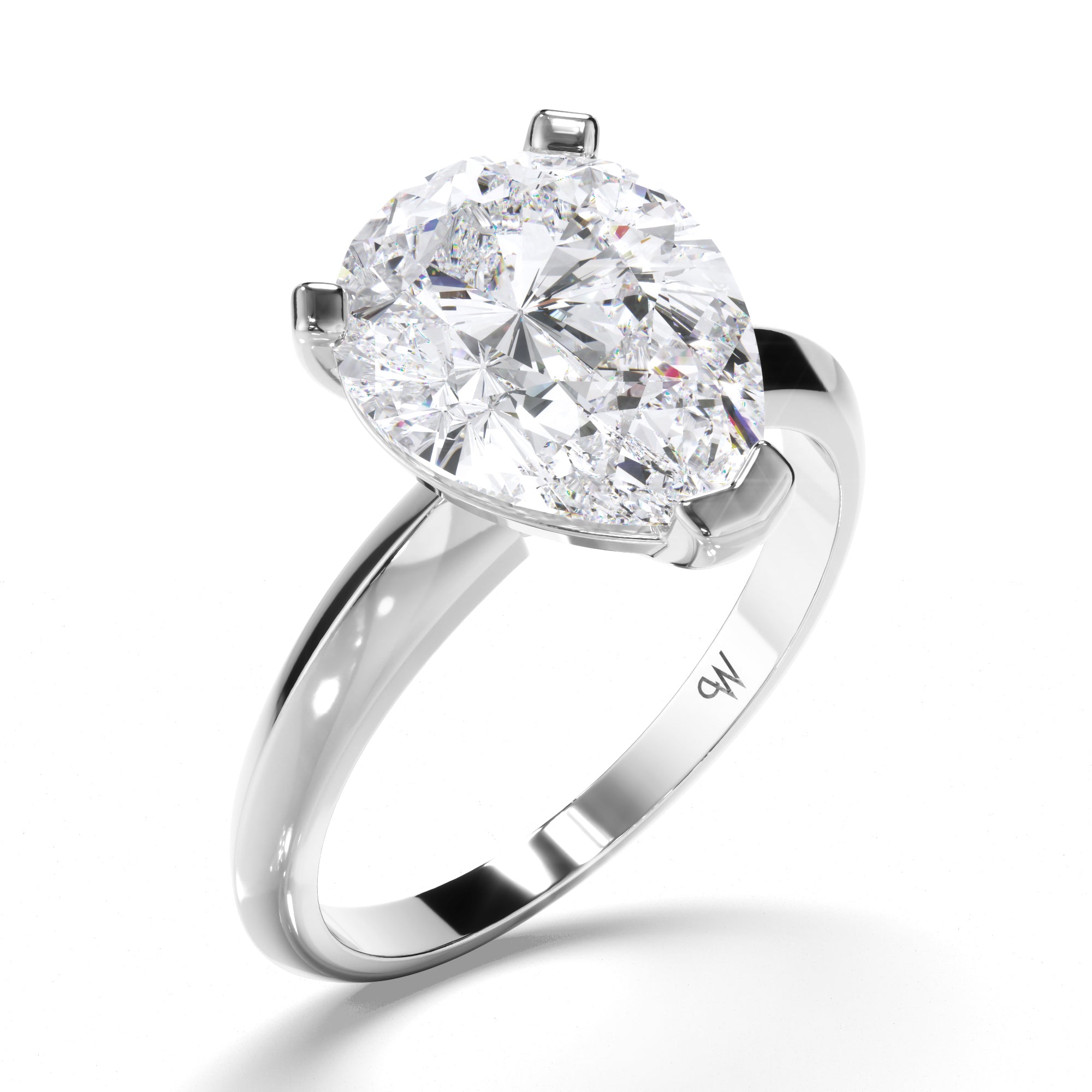 Pear Diamond Solitaire Engagement Ring
