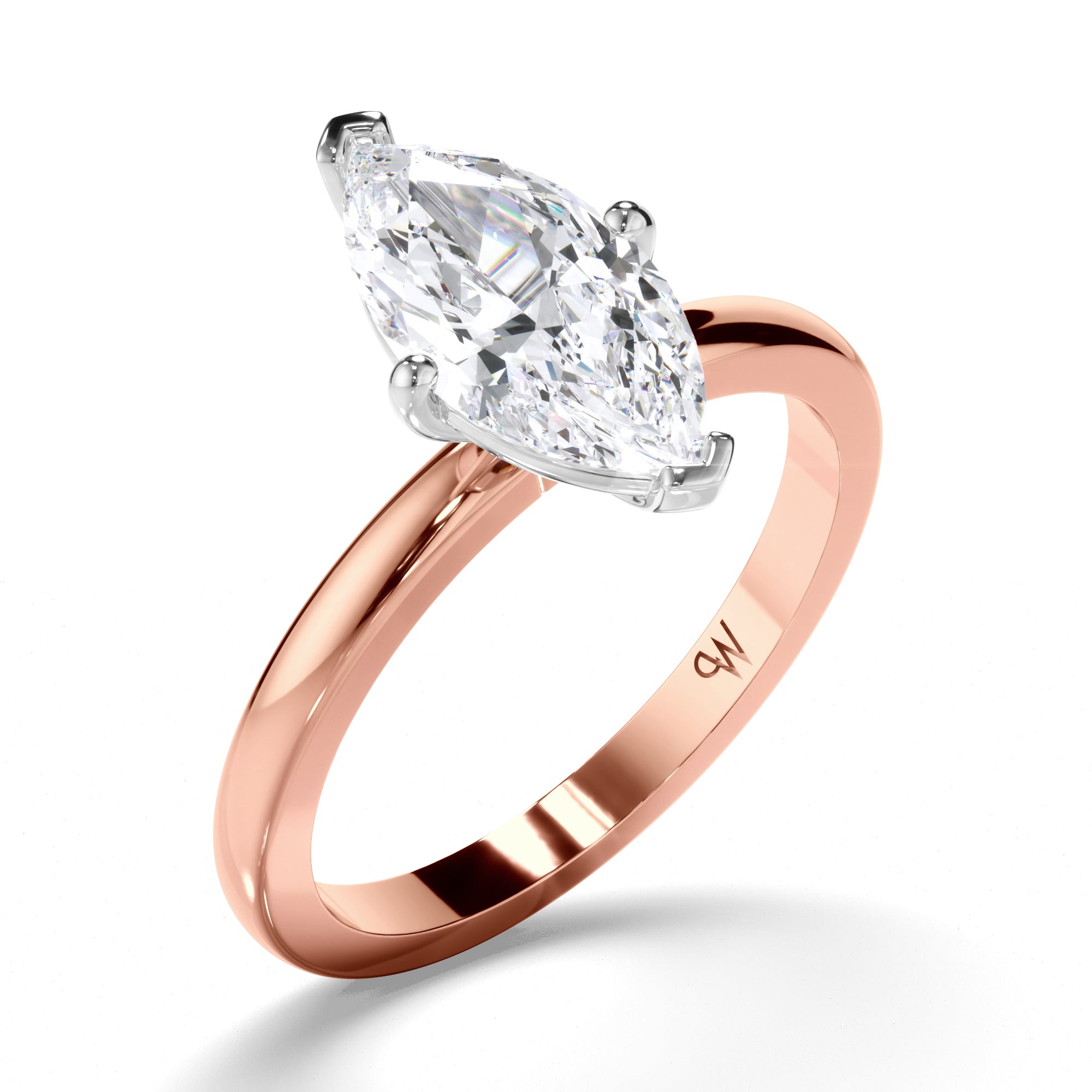 Marquise Diamond Solitaire Engagement Ring