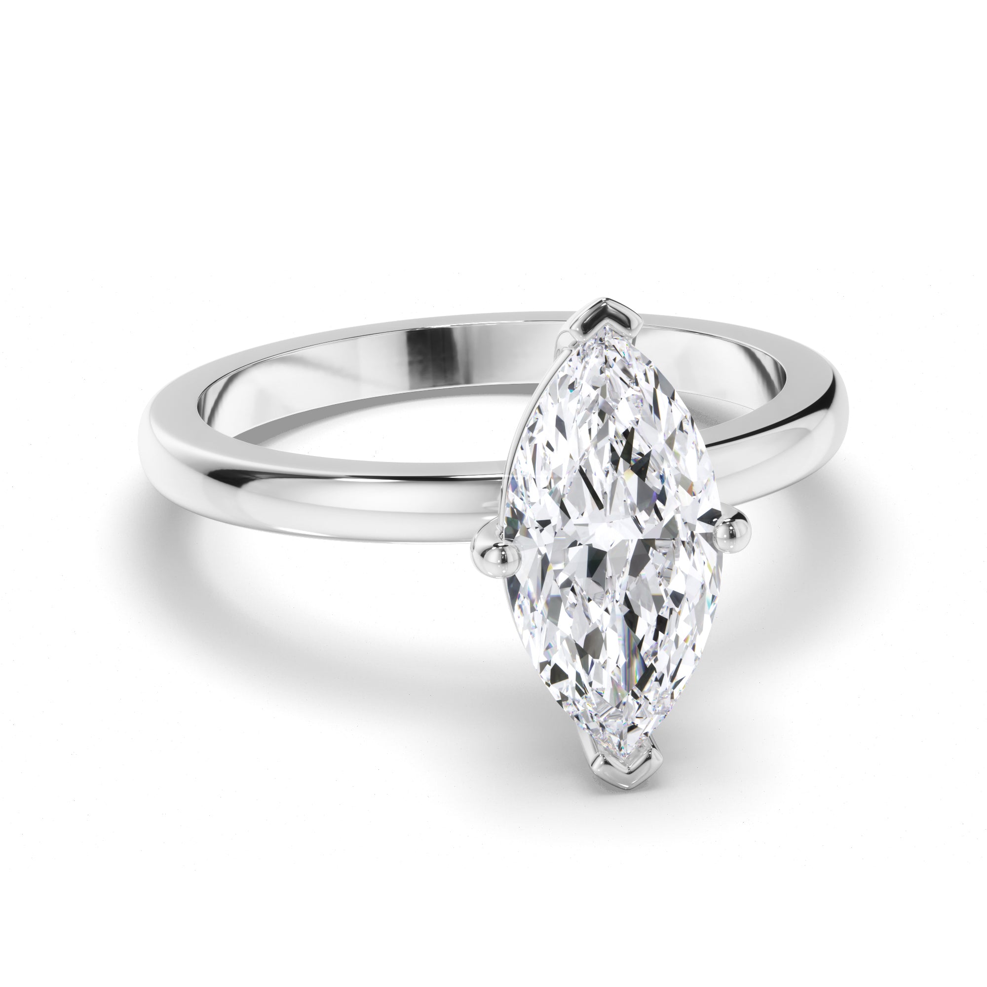 Marquise Diamond Solitaire Engagement Ring