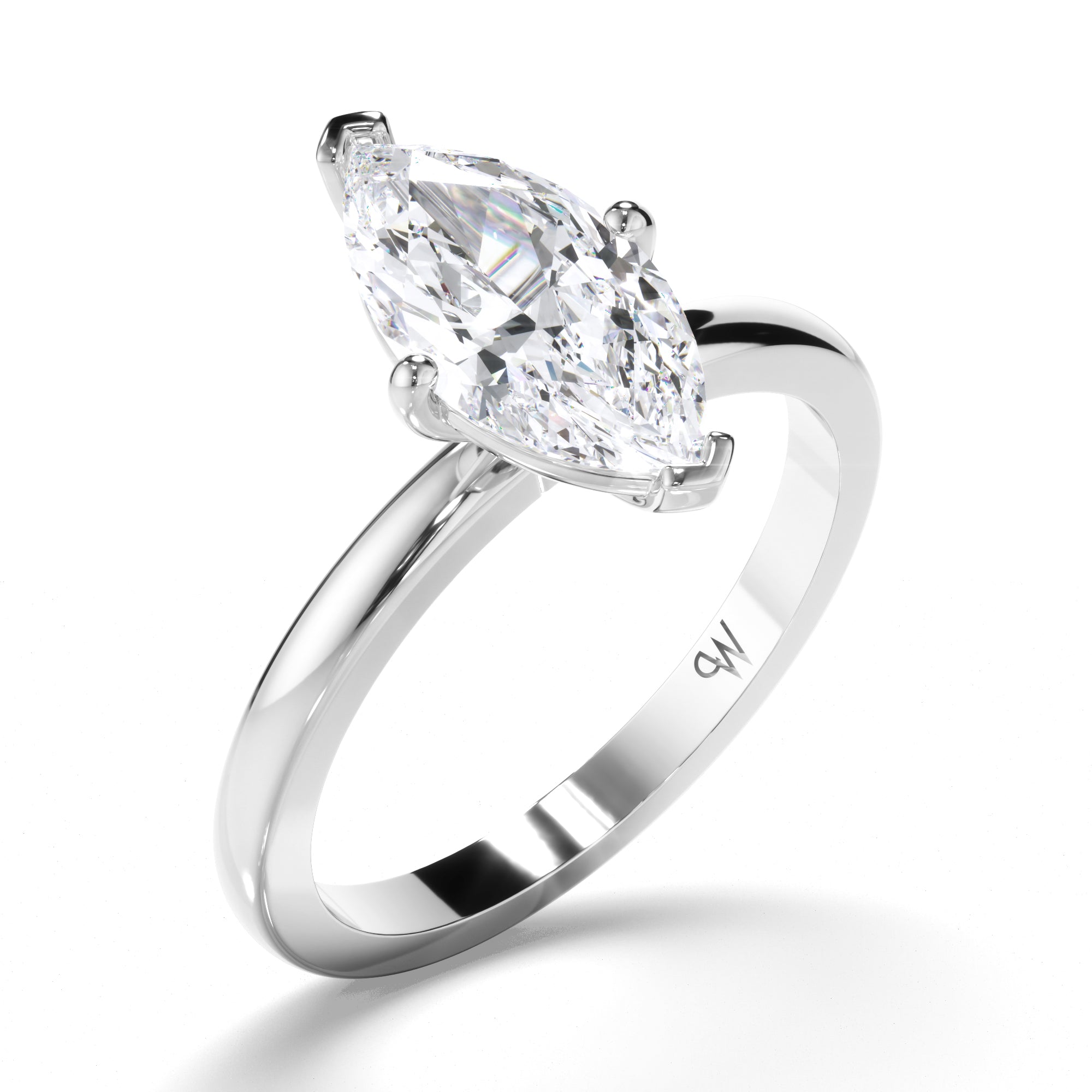Marquise Diamond Solitaire Engagement Ring