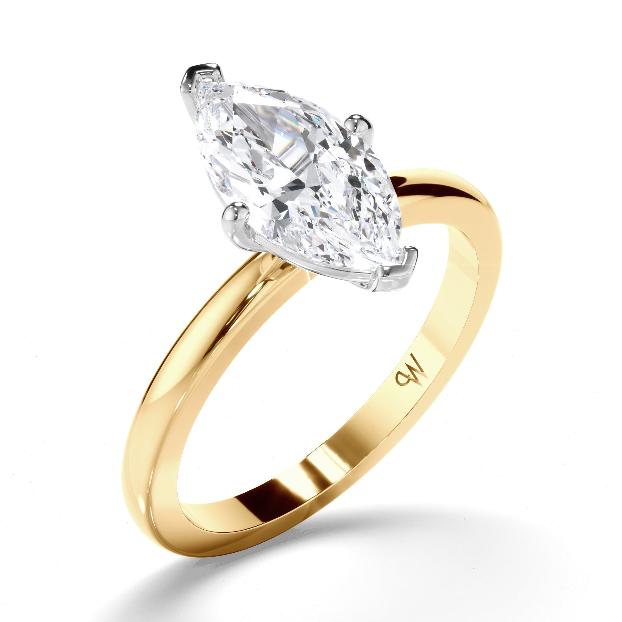 Marquise Diamond Solitaire Engagement Ring