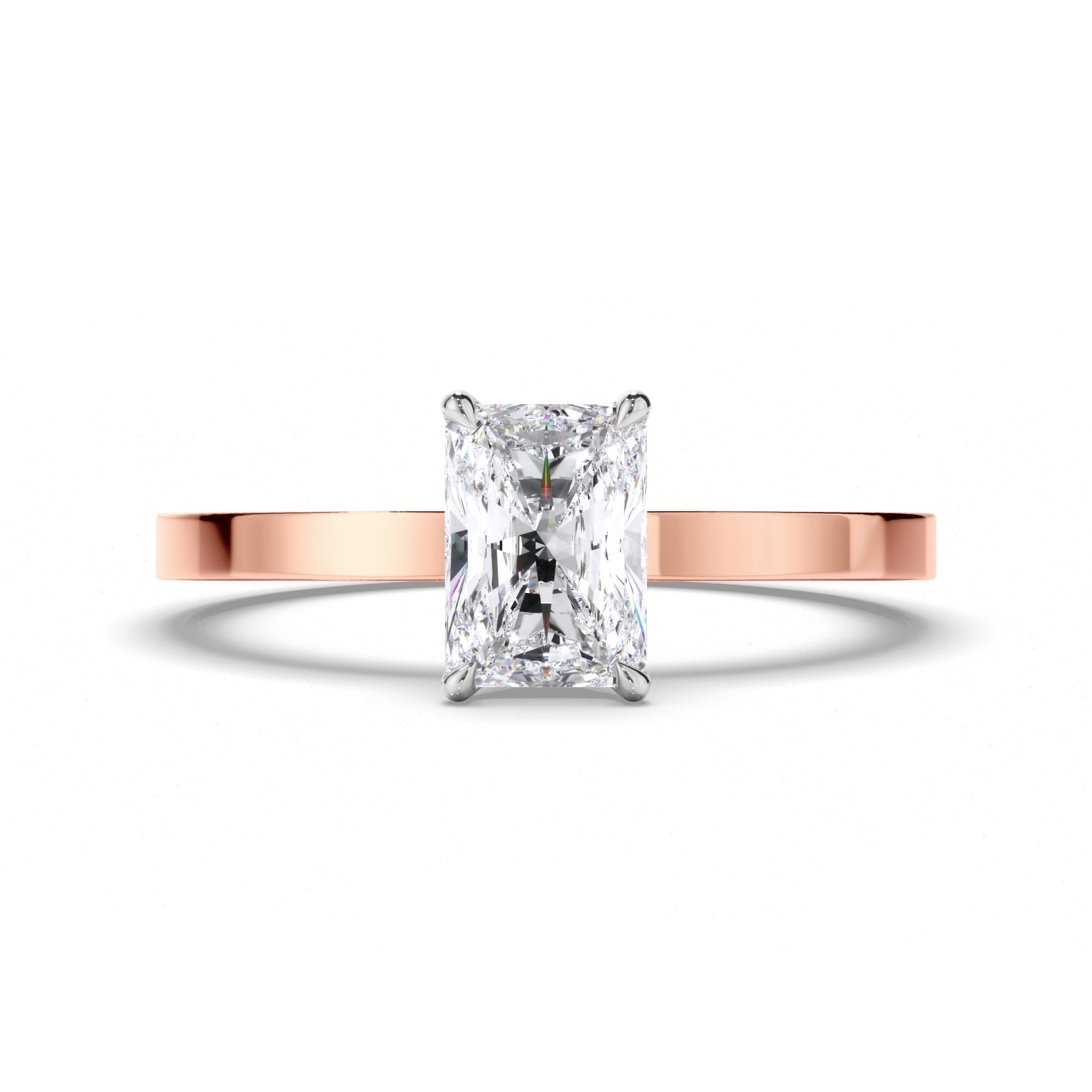 Radiant Diamond Solitaire Engagement Ring