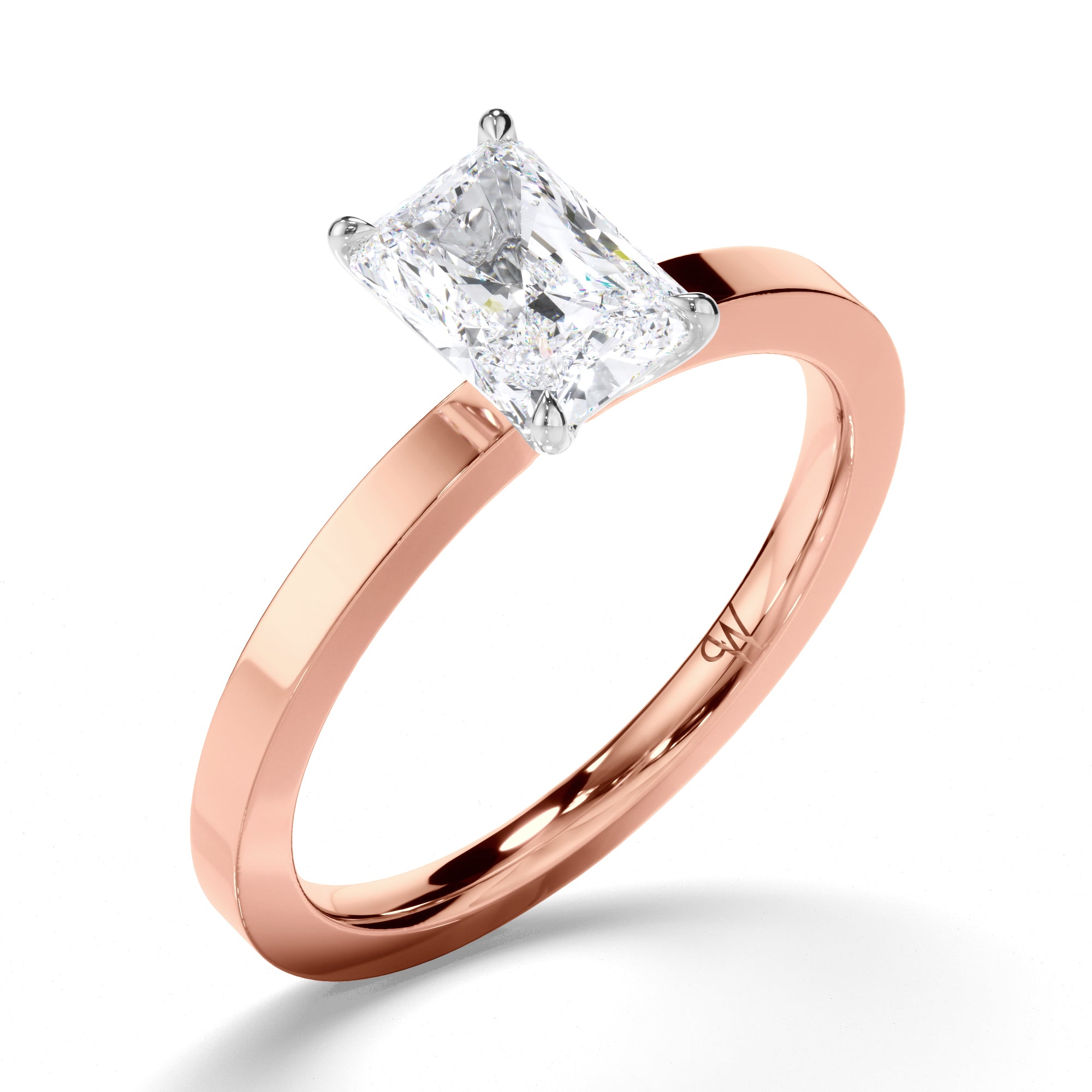 Radiant Diamond Solitaire Engagement Ring
