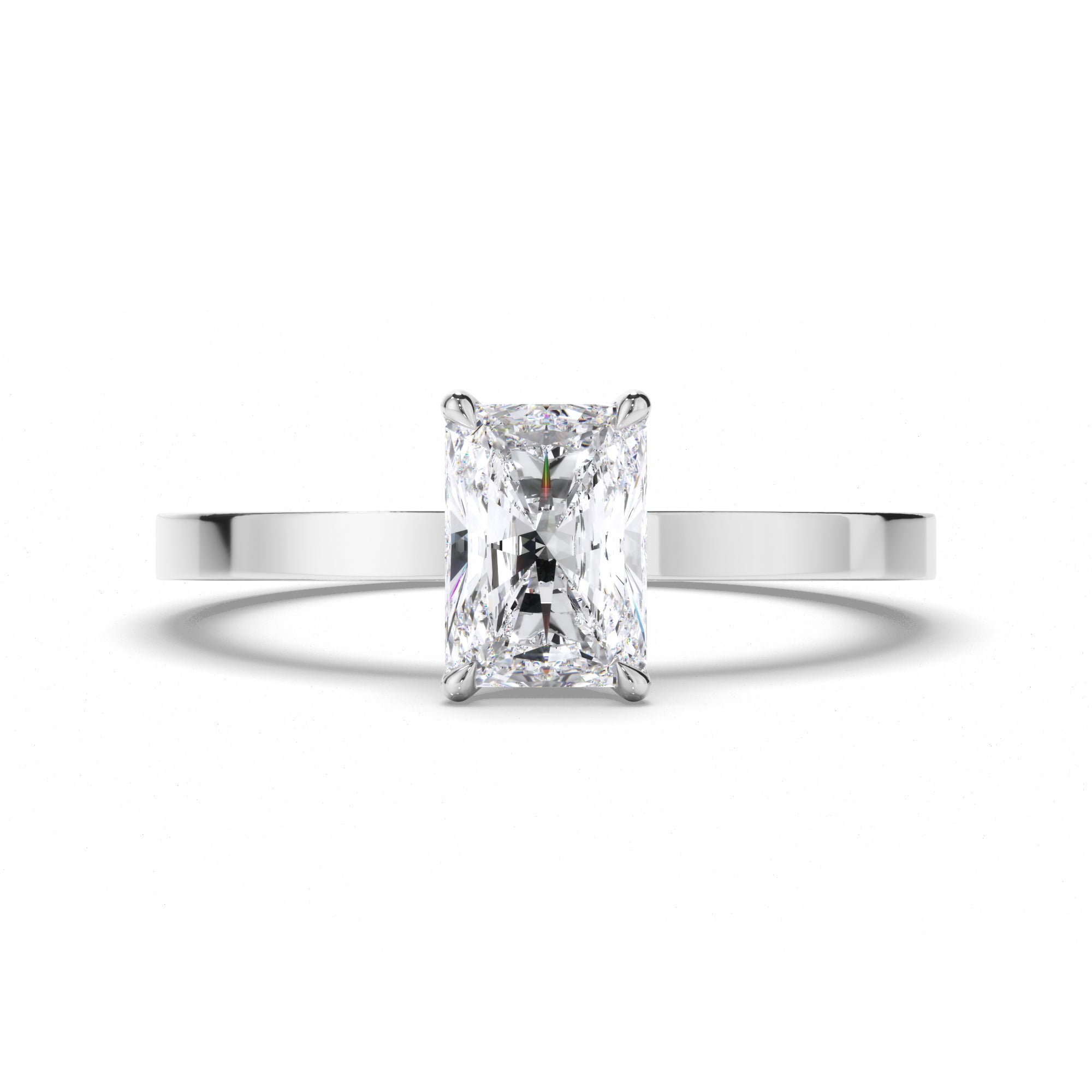 Radiant Diamond Solitaire Engagement Ring