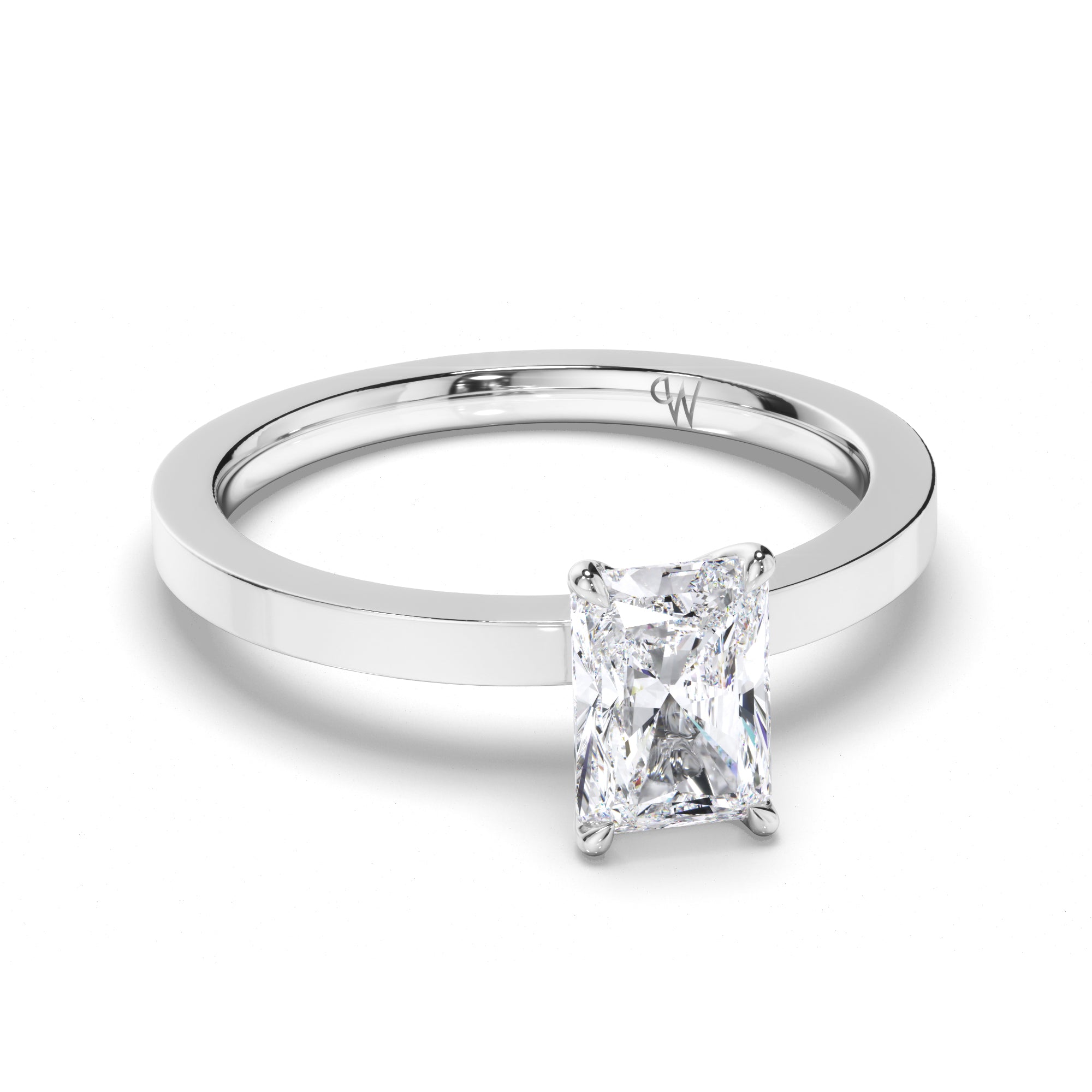Radiant Diamond Solitaire Engagement Ring