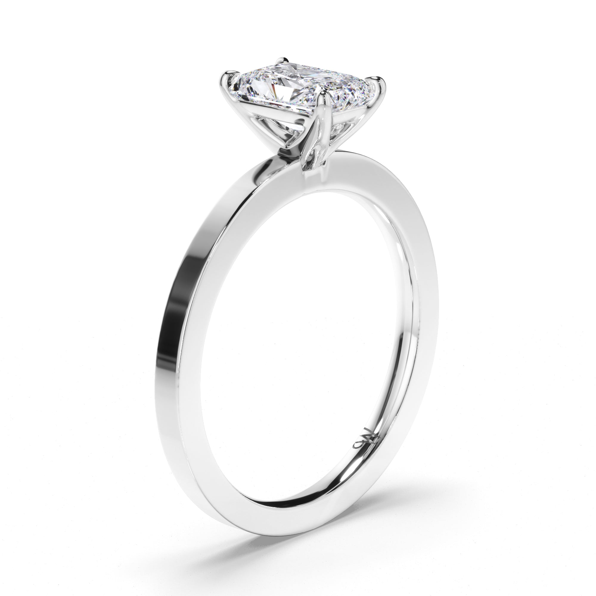 Radiant Diamond Solitaire Engagement Ring