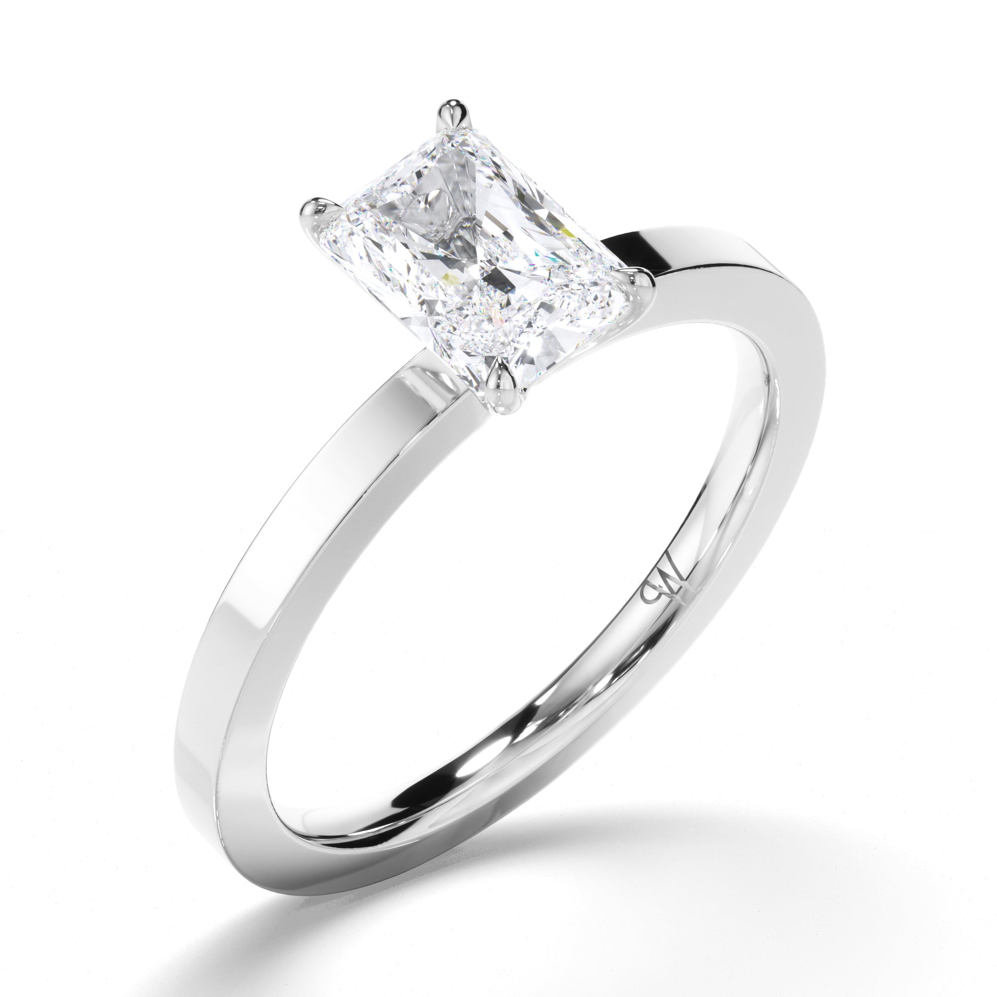 Radiant Diamond Solitaire Engagement Ring