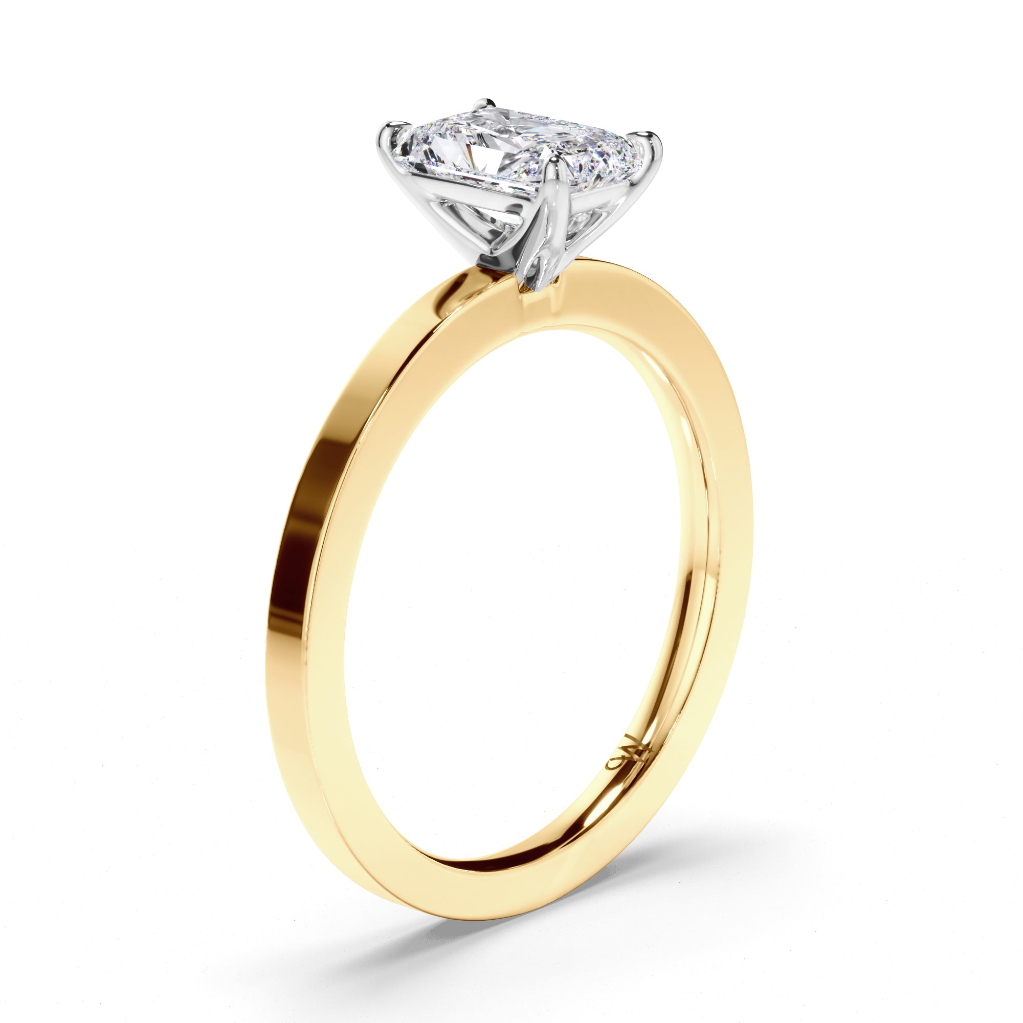 Radiant Diamond Solitaire Engagement Ring