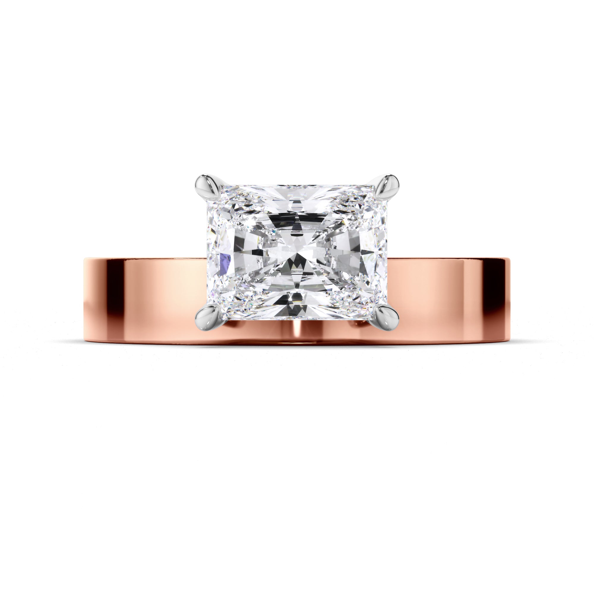 Radiant Diamond Solitaire Engagement Ring