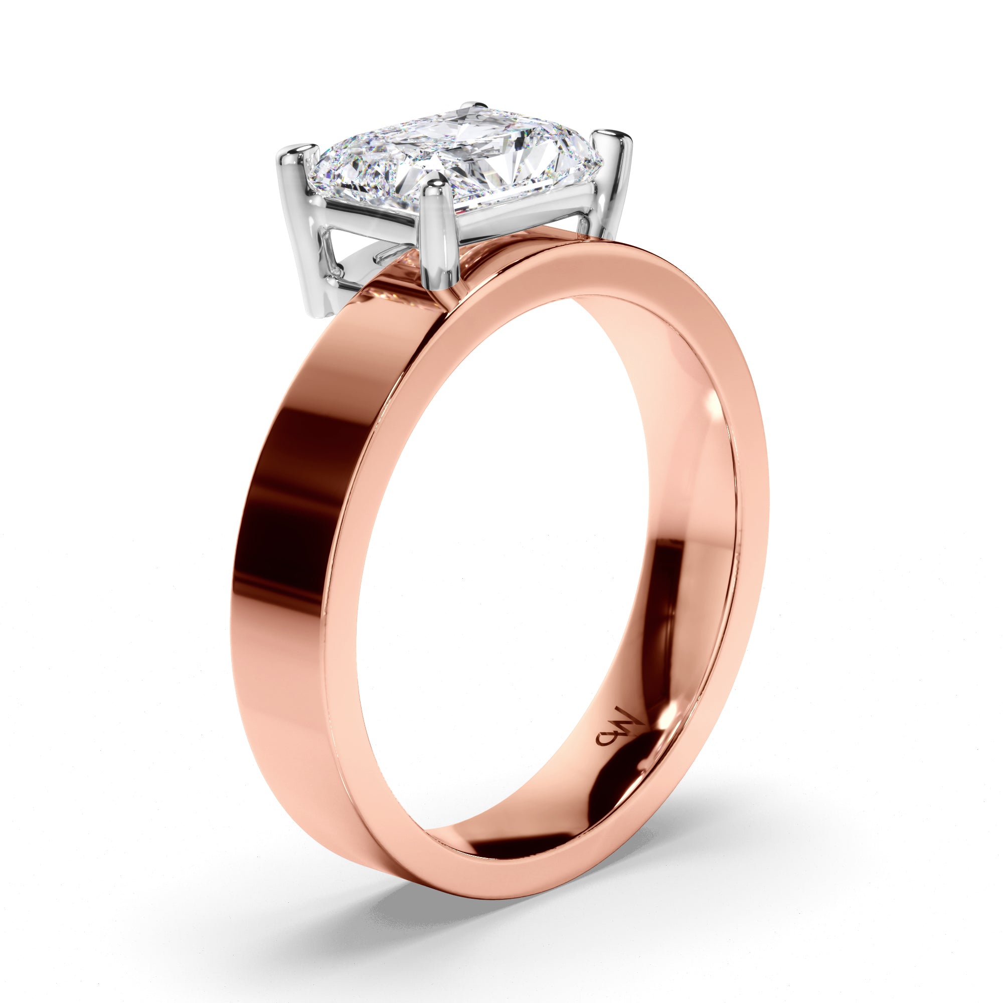 Radiant Diamond Solitaire Engagement Ring