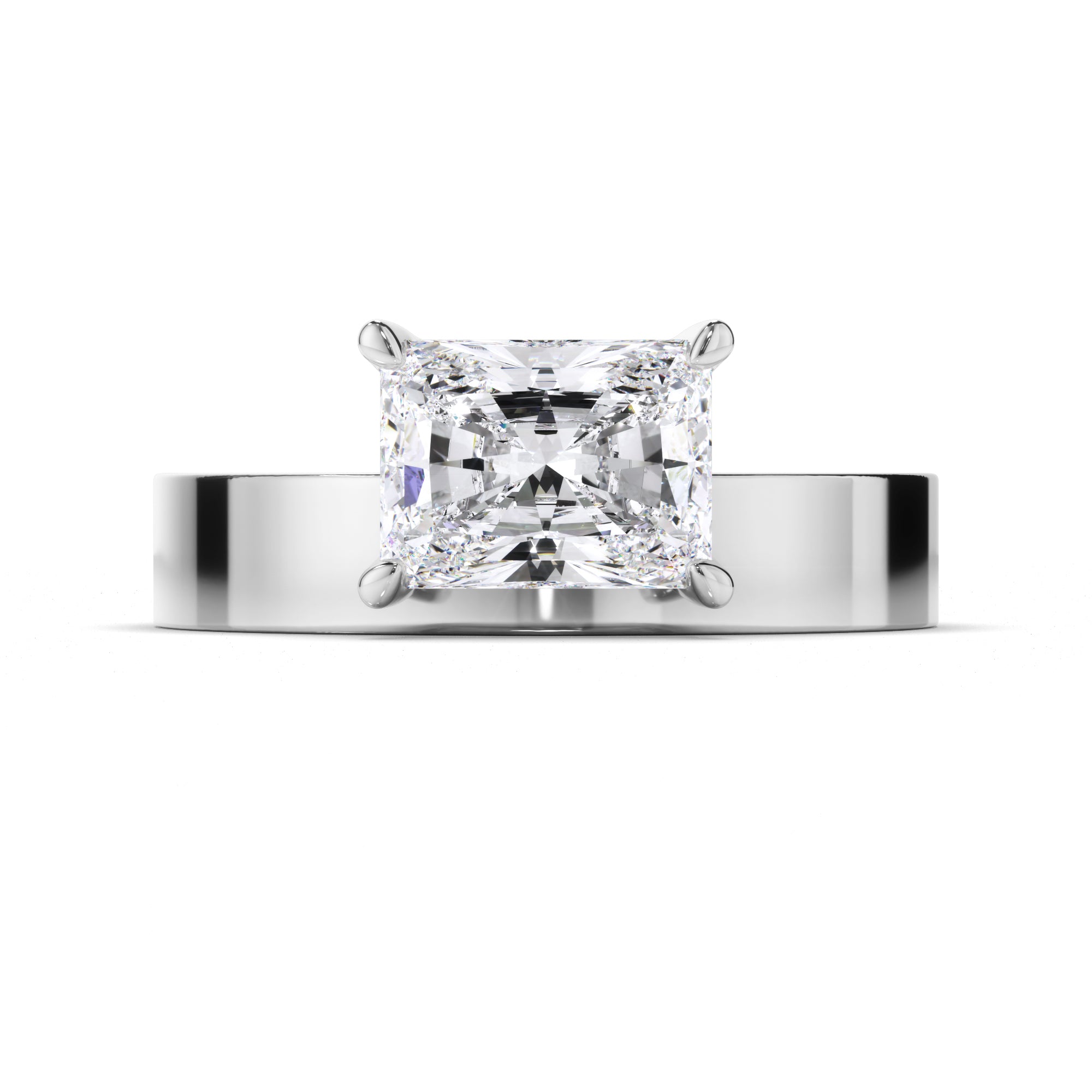 Radiant Diamond Solitaire Engagement Ring
