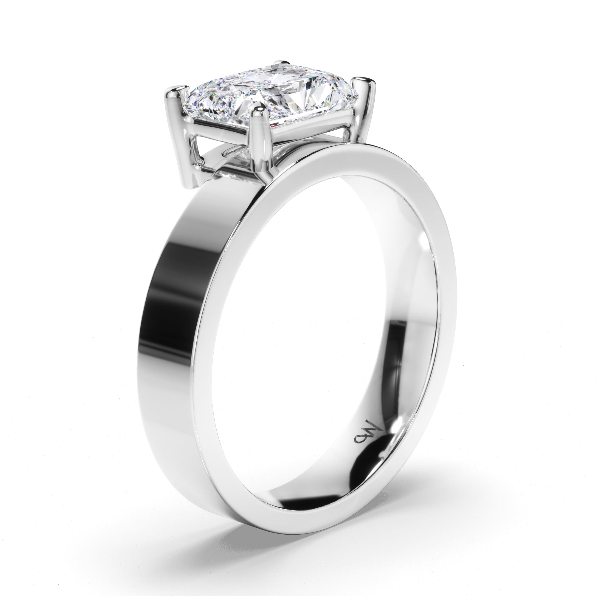 Radiant Diamond Solitaire Engagement Ring