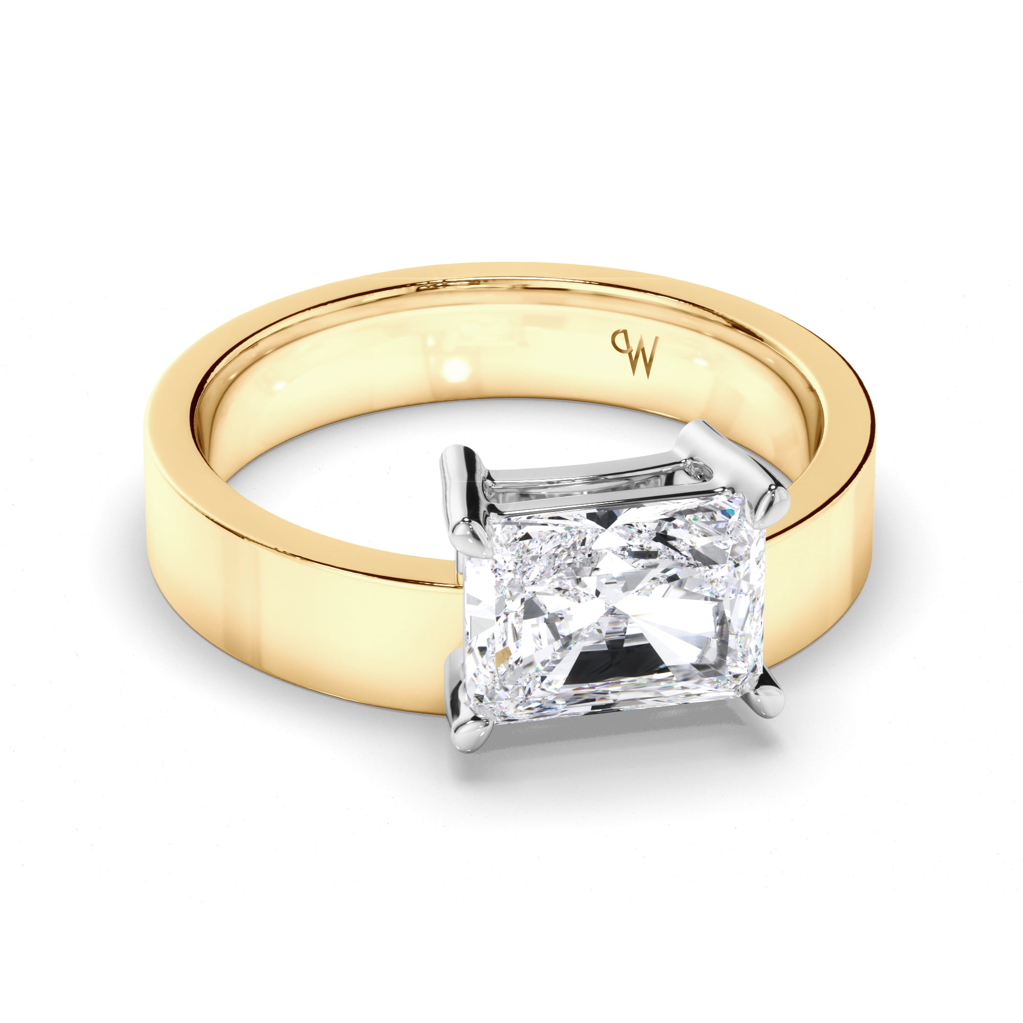 Radiant Diamond Solitaire Engagement Ring