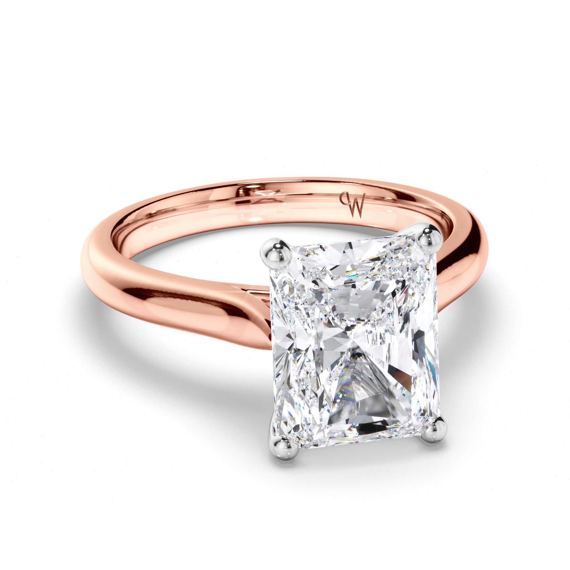 Radiant Diamond Solitaire Engagement Ring