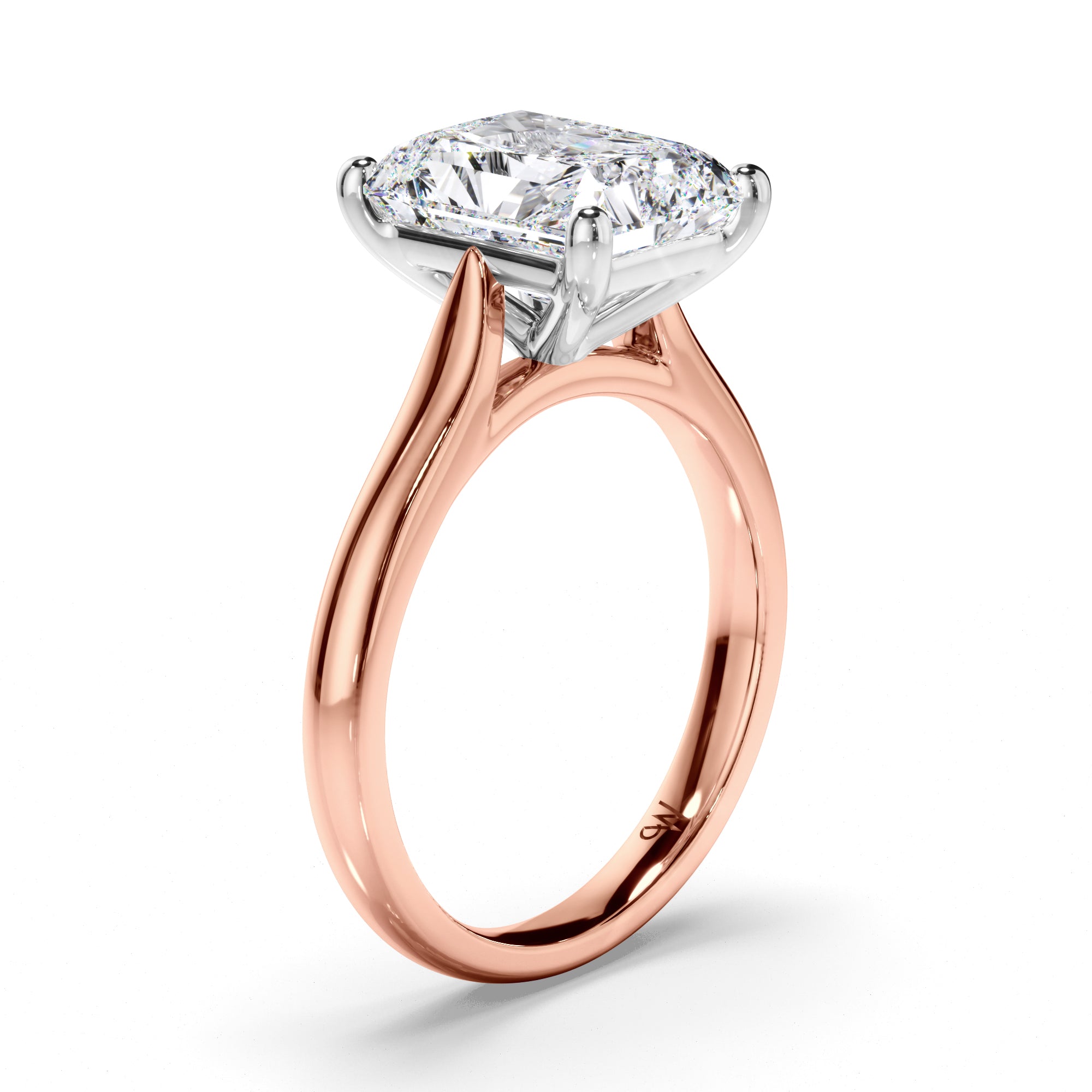 Radiant Diamond Solitaire Engagement Ring