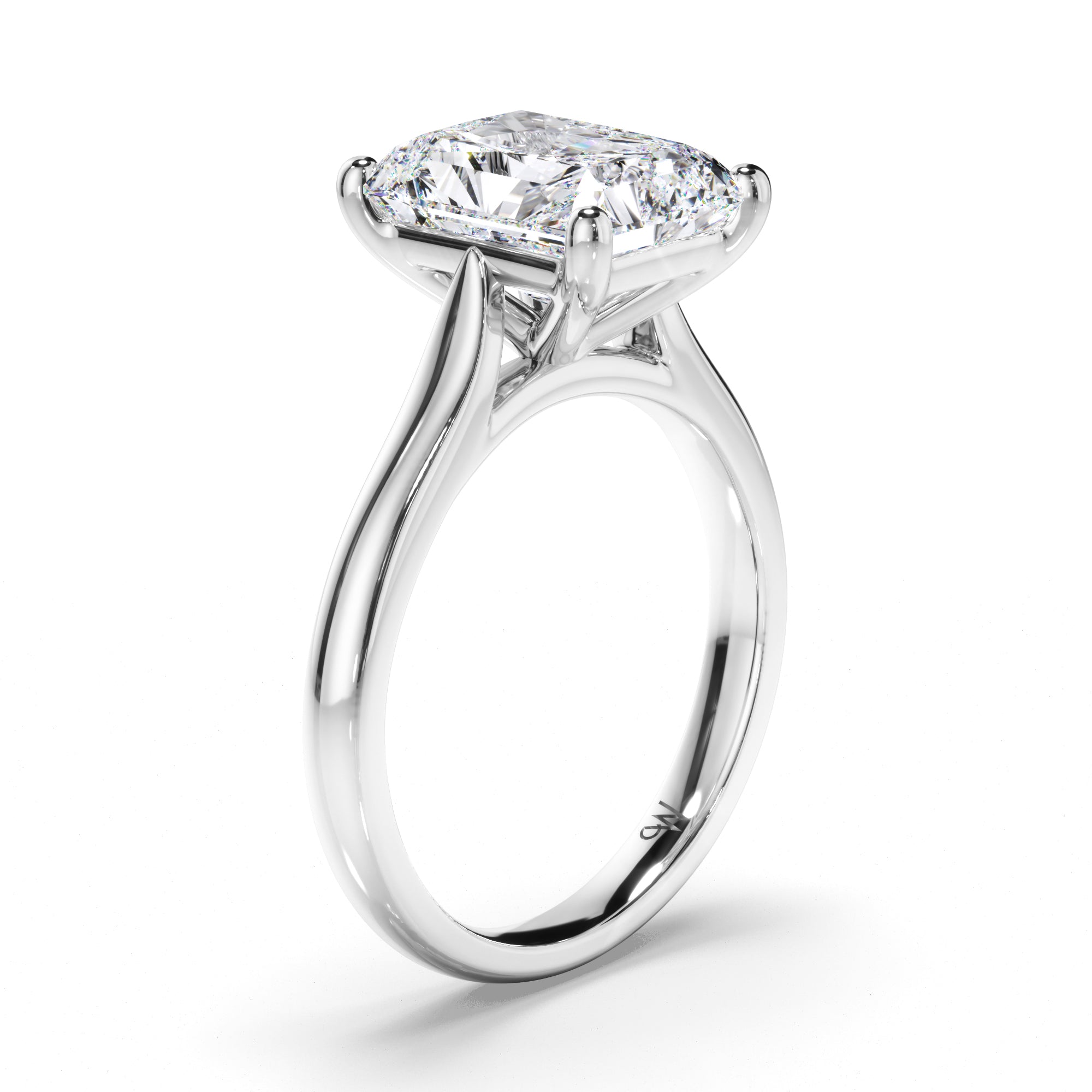 Radiant Diamond Solitaire Engagement Ring