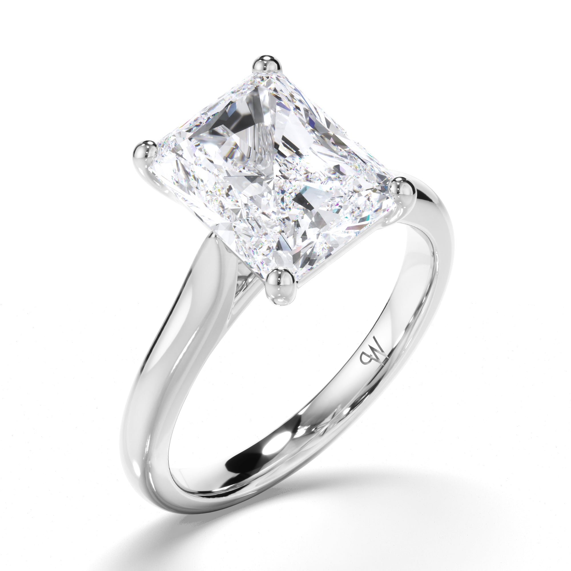 Radiant Diamond Solitaire Engagement Ring