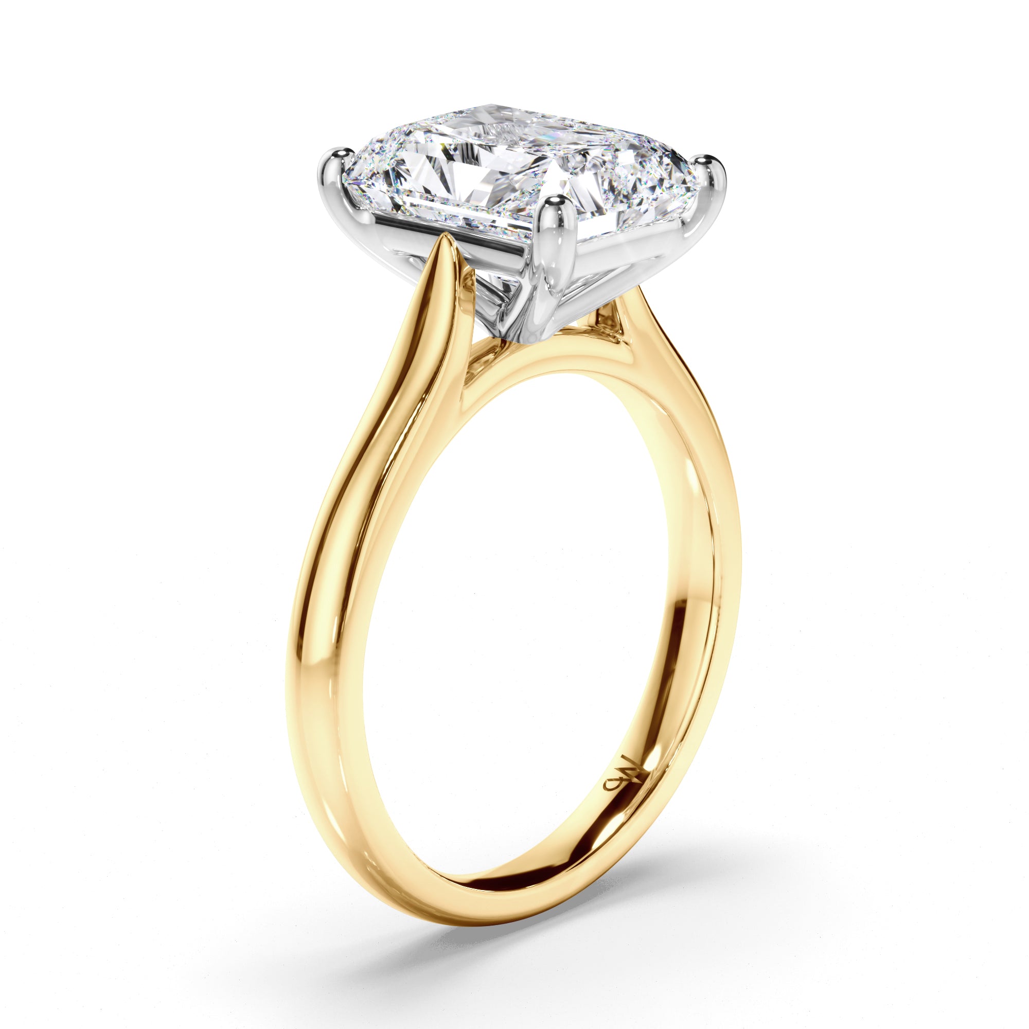 Radiant Diamond Solitaire Engagement Ring