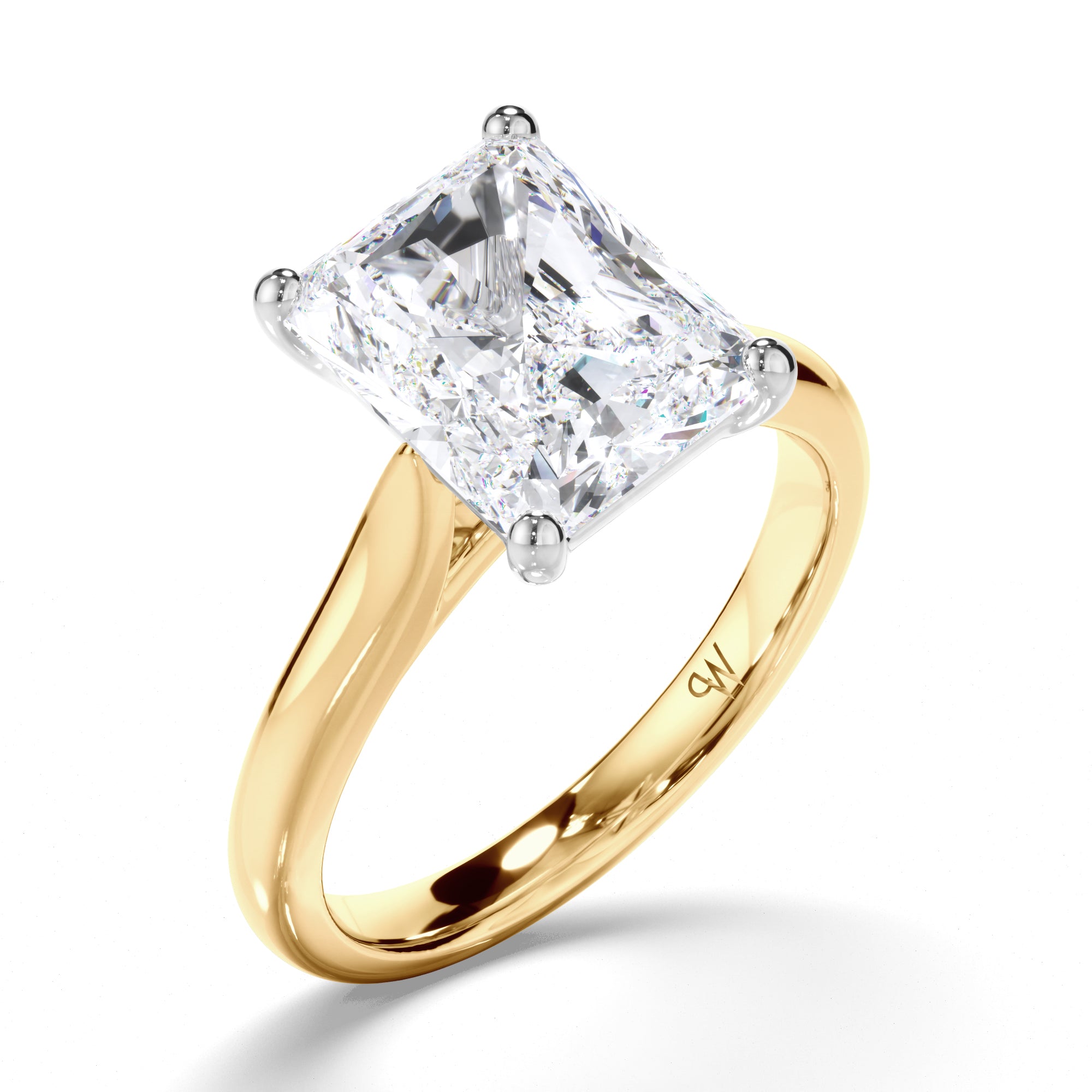 Radiant Diamond Solitaire Engagement Ring