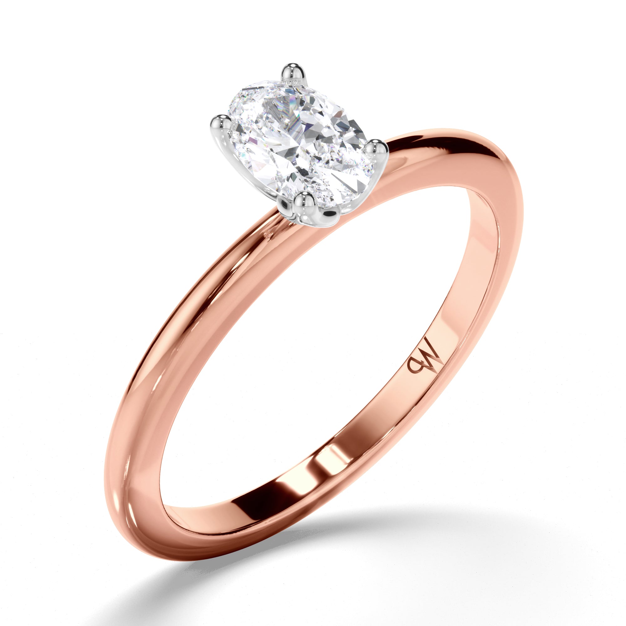 Oval Diamond Solitaire Engagement Ring