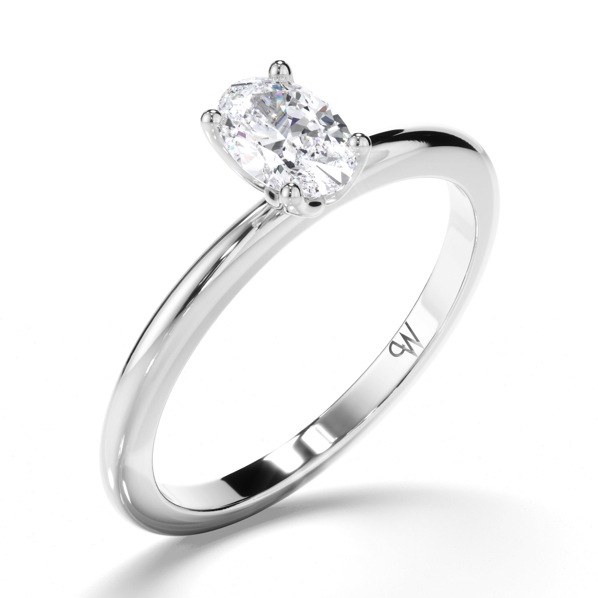 Oval Diamond Solitaire Engagement Ring
