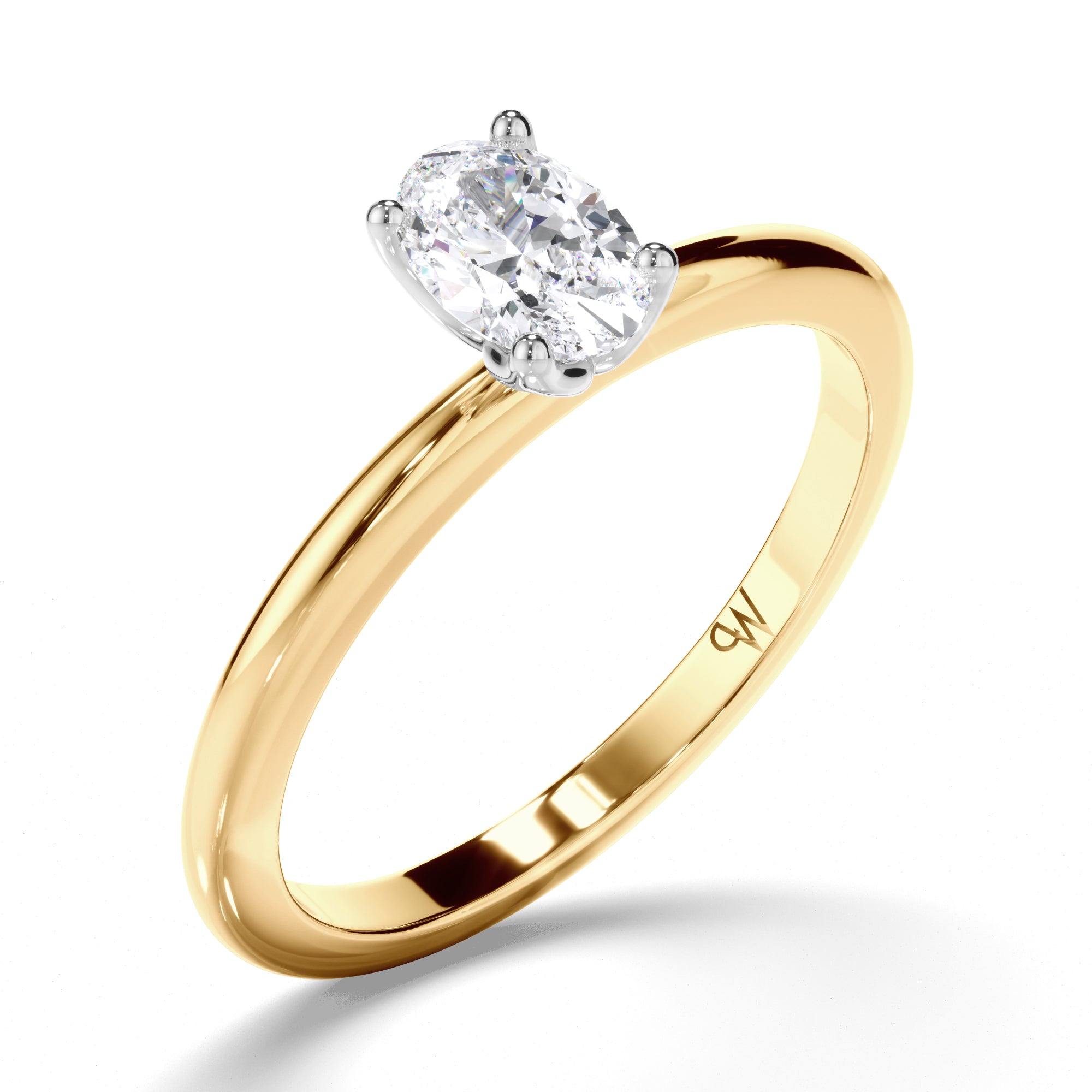 Oval Diamond Solitaire Engagement Ring